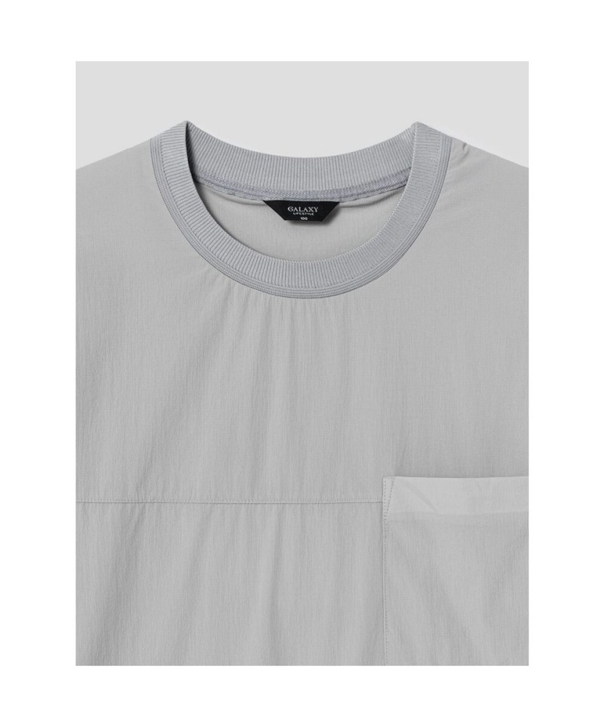 GLXY (갤럭시 라이프스타일)(GLXY (GALAXY LIFESTYLE)) GLXY [갤럭시라이프스타일][三無衣服] 스트레치 기능성 라운드 티셔츠  그레이