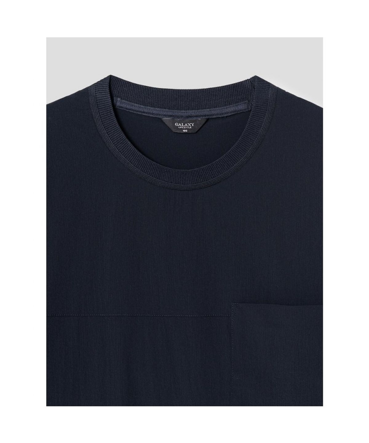 GLXY (갤럭시 라이프스타일)(GLXY (GALAXY LIFESTYLE)) GLXY [갤럭시라이프스타일][三無衣服] 스트레치 기능성 라운드 티셔츠  네이비