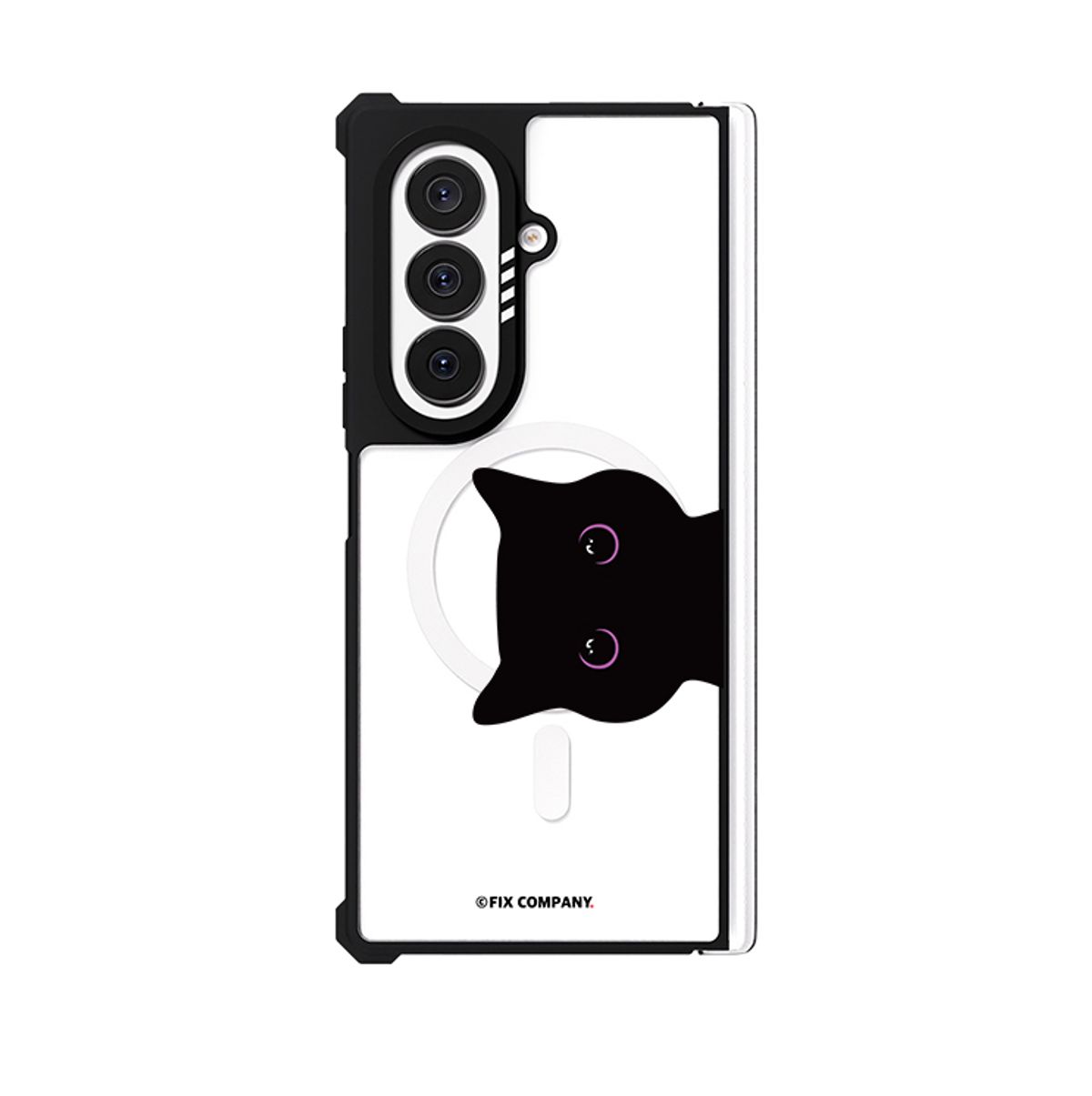 케이스픽스(CASEFIX) 자력2배 블랙캣 갤럭시S/Z플립/Z폴드8 임팩트 맥세이프 범퍼 케이스
