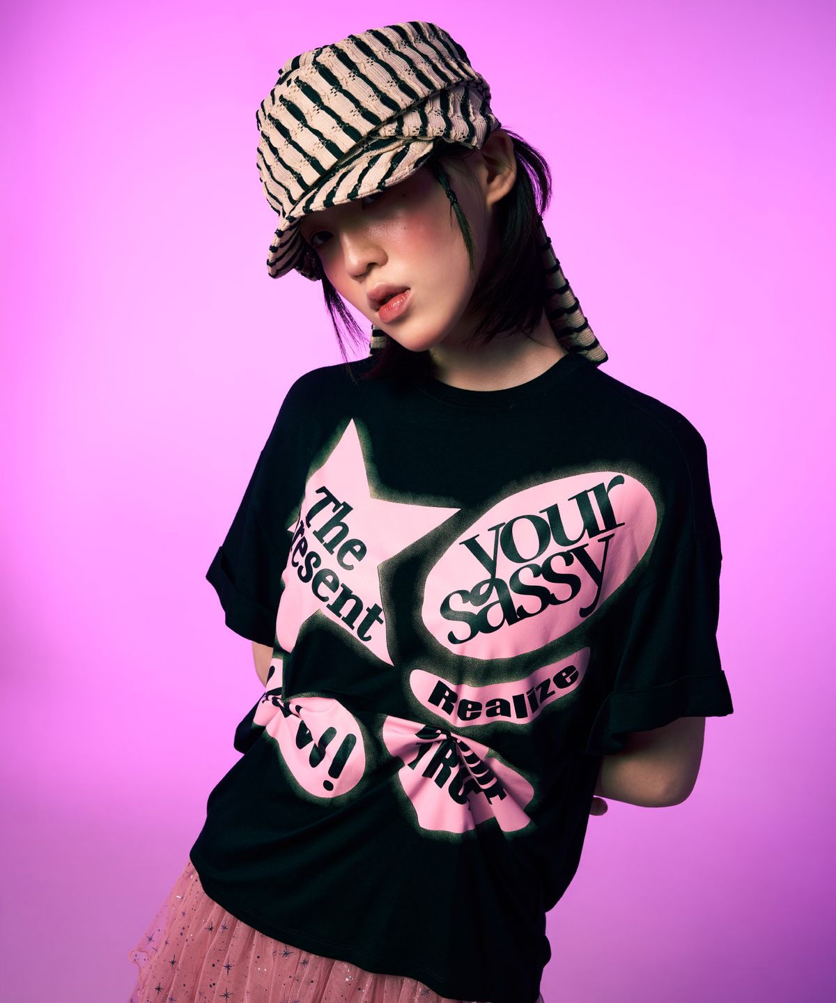 유얼쎄시(YOUR SASSY) Durag Turban Layered cap (BEIGE)