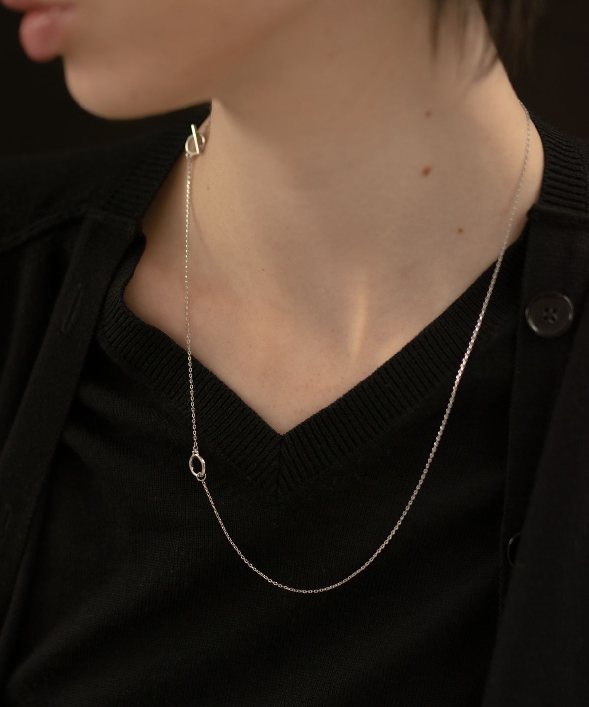 노비스도쿄(NOVICE TOKYO) 맨틀 체인 목걸이 Mantel Chain Necklace / Silver