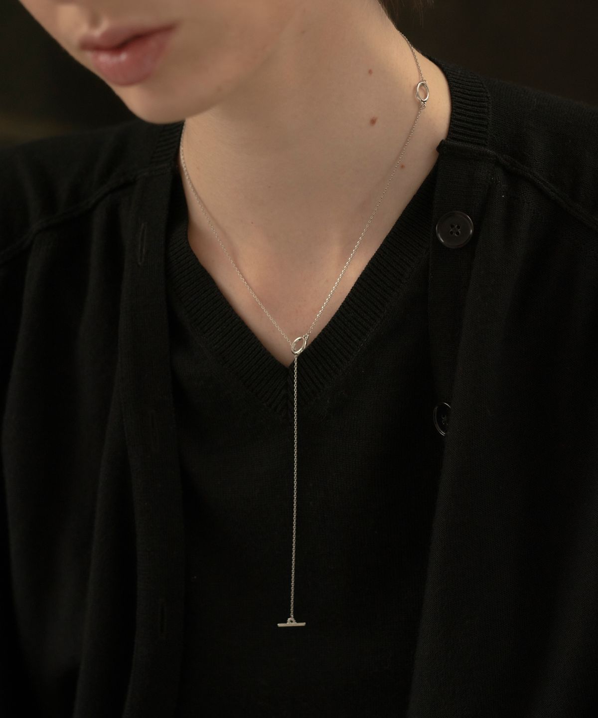 노비스도쿄(NOVICE TOKYO) 맨틀 체인 목걸이 Mantel Chain Necklace / Silver