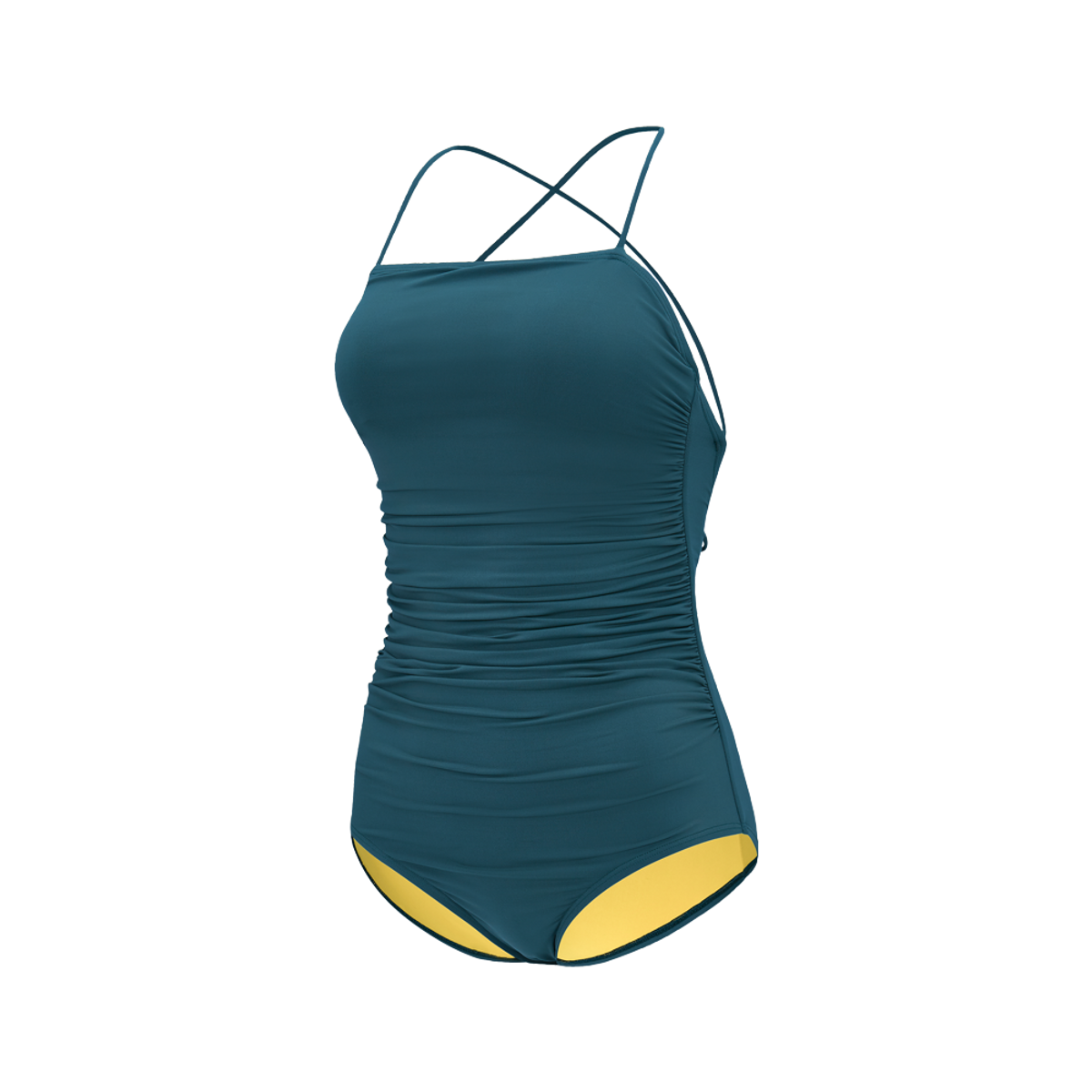 디에브(D.EV) La Vie Halter Swimsuit_Deep lagoon (딥블루)