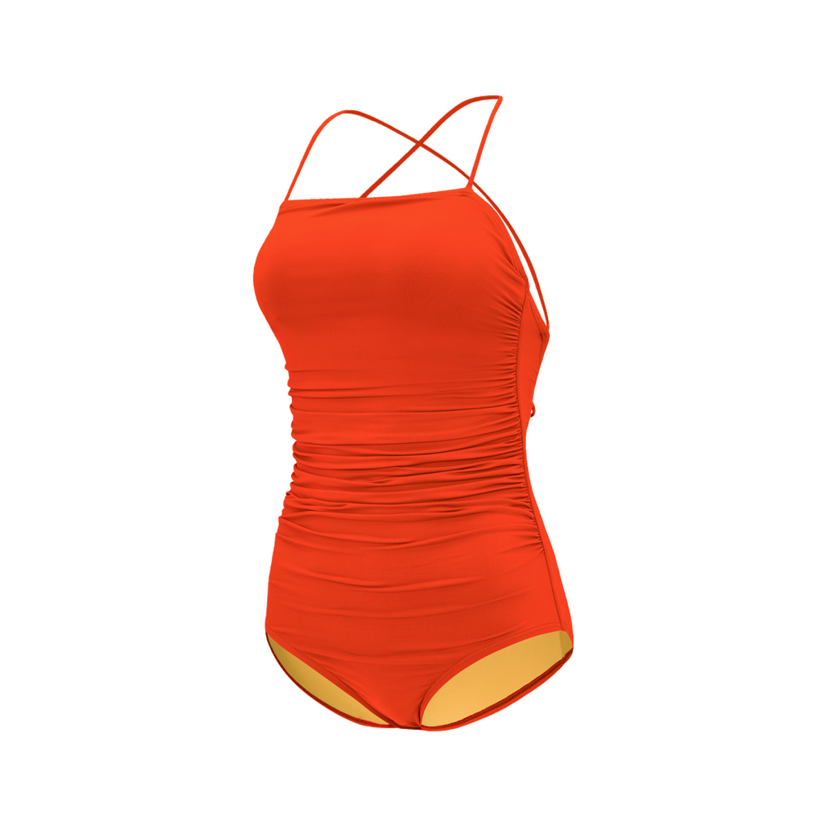 디에브(D.EV) La Vie Halter Swimsuit_Havana sunset (오렌지)