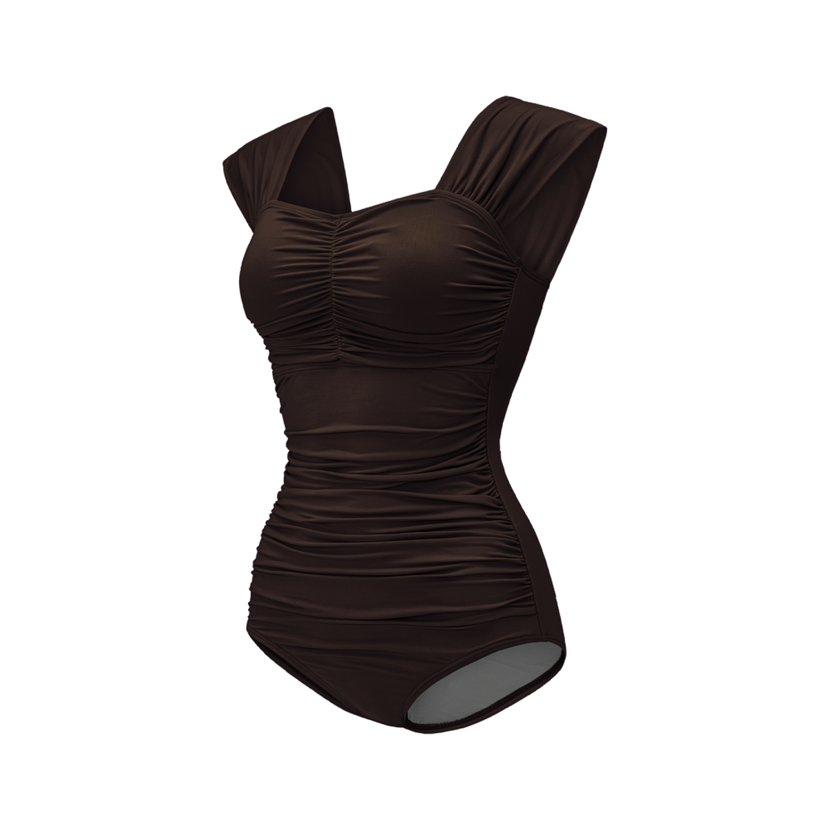 디에브(D.EV) Edelaine Cap Sleeve Swimsuit_Walnut glow (브라운)