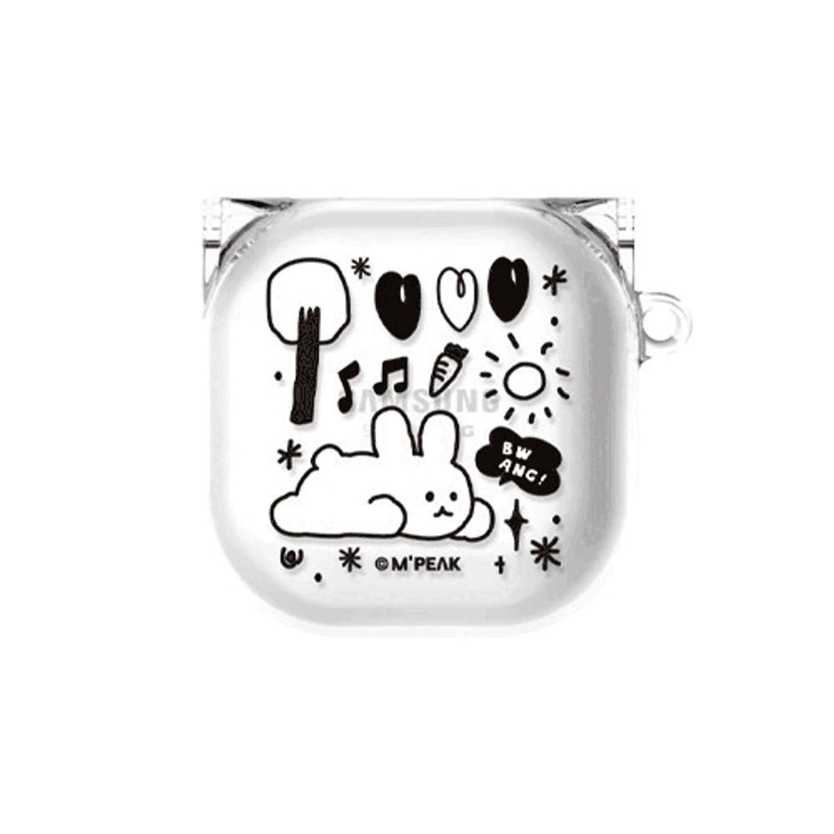 엠픽(MPEAK) 앙코의 하루 버즈 시리즈 클리어 블루투스케이스 투명케이스 귀여운