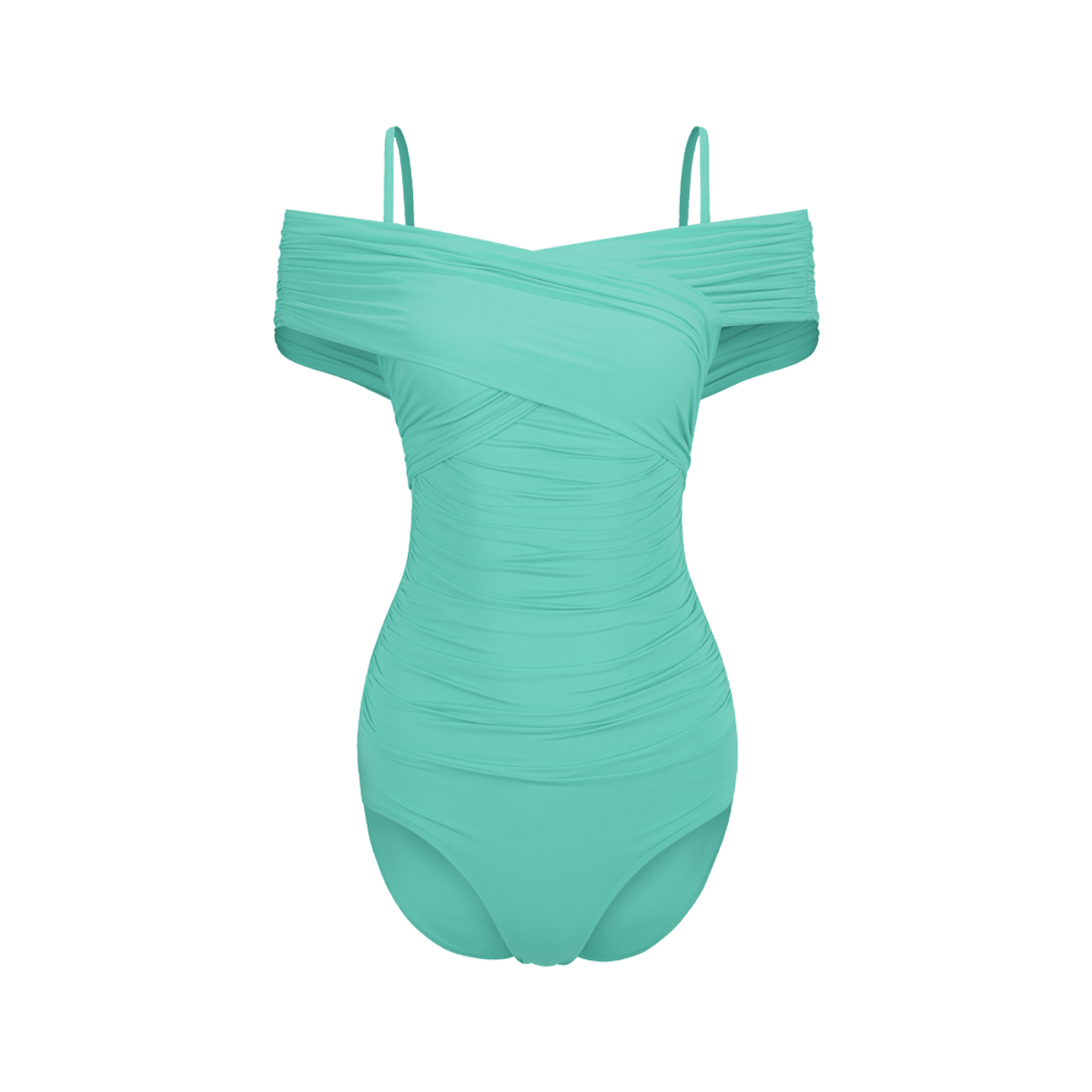 디에브(D.EV) Olenthia Off-shoulder Swimsuit_Aqua marine (민트)