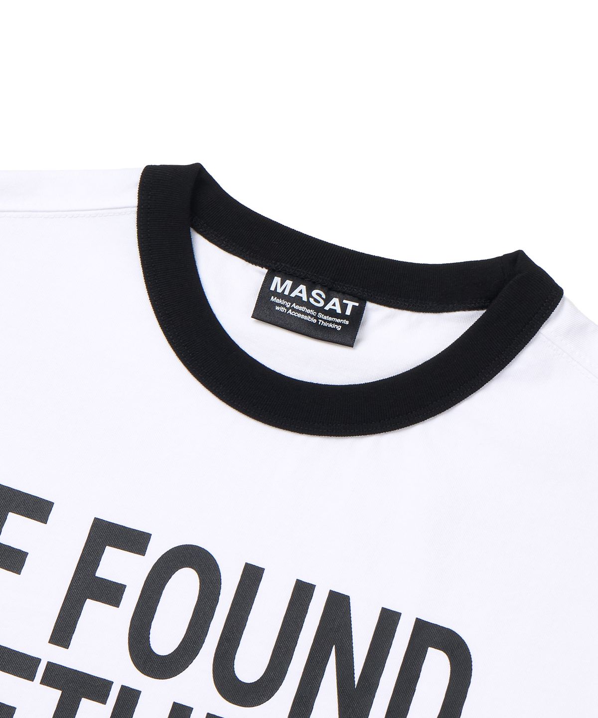 마사트(MASAT) Moshpit Ringer Short Sleeve _ White/Black