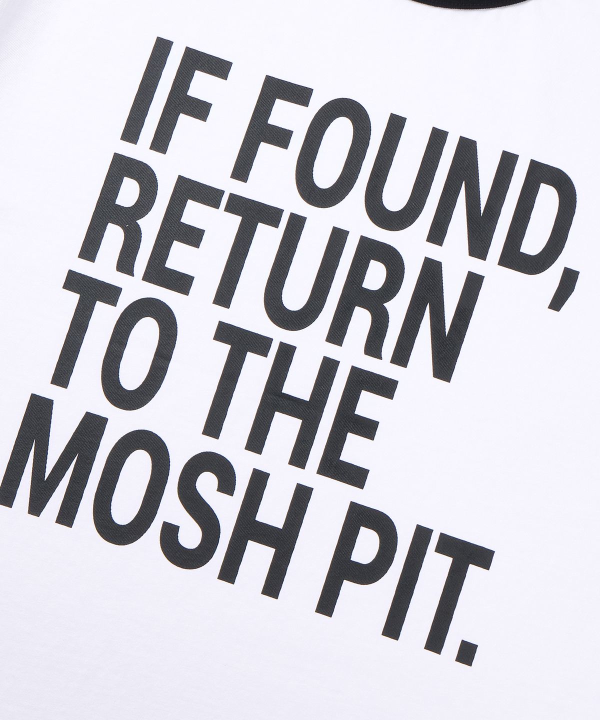 마사트(MASAT) Moshpit Ringer Short Sleeve _ White/Black