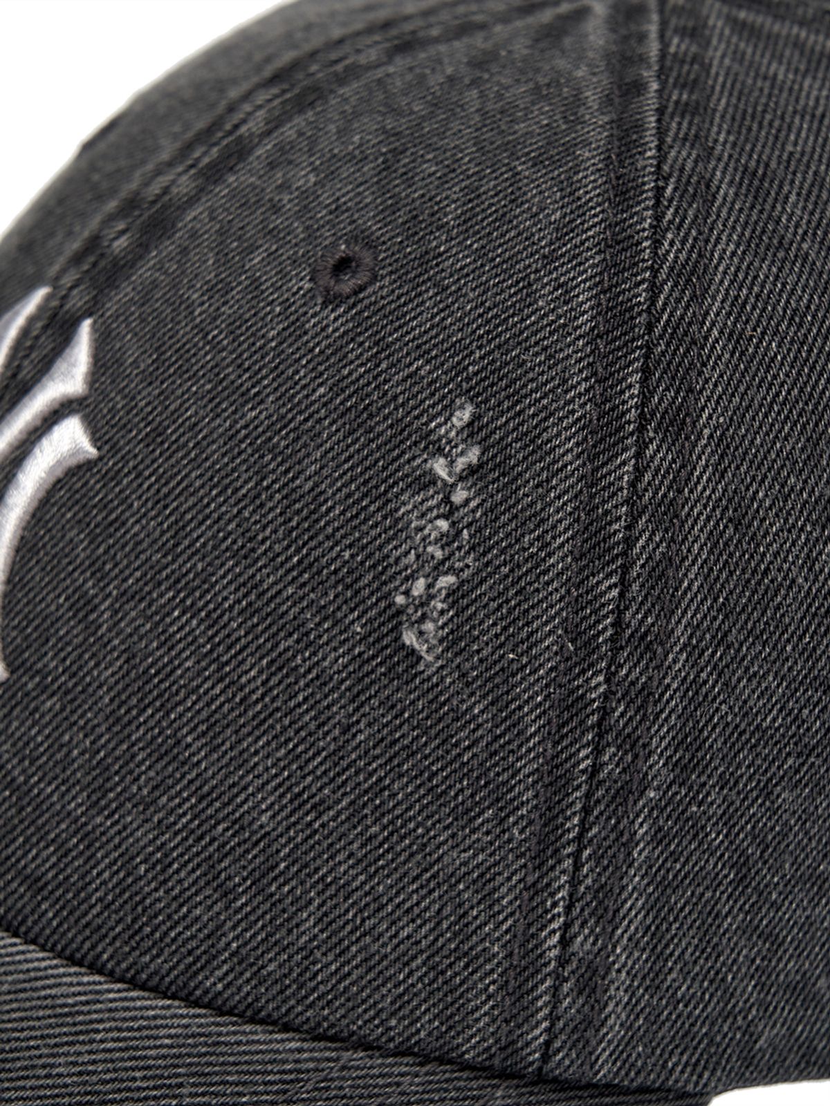 엠엘비(MLB) 빈티지 디스트로이드 데님 언스트럭쳐 볼캡 NY (Black)