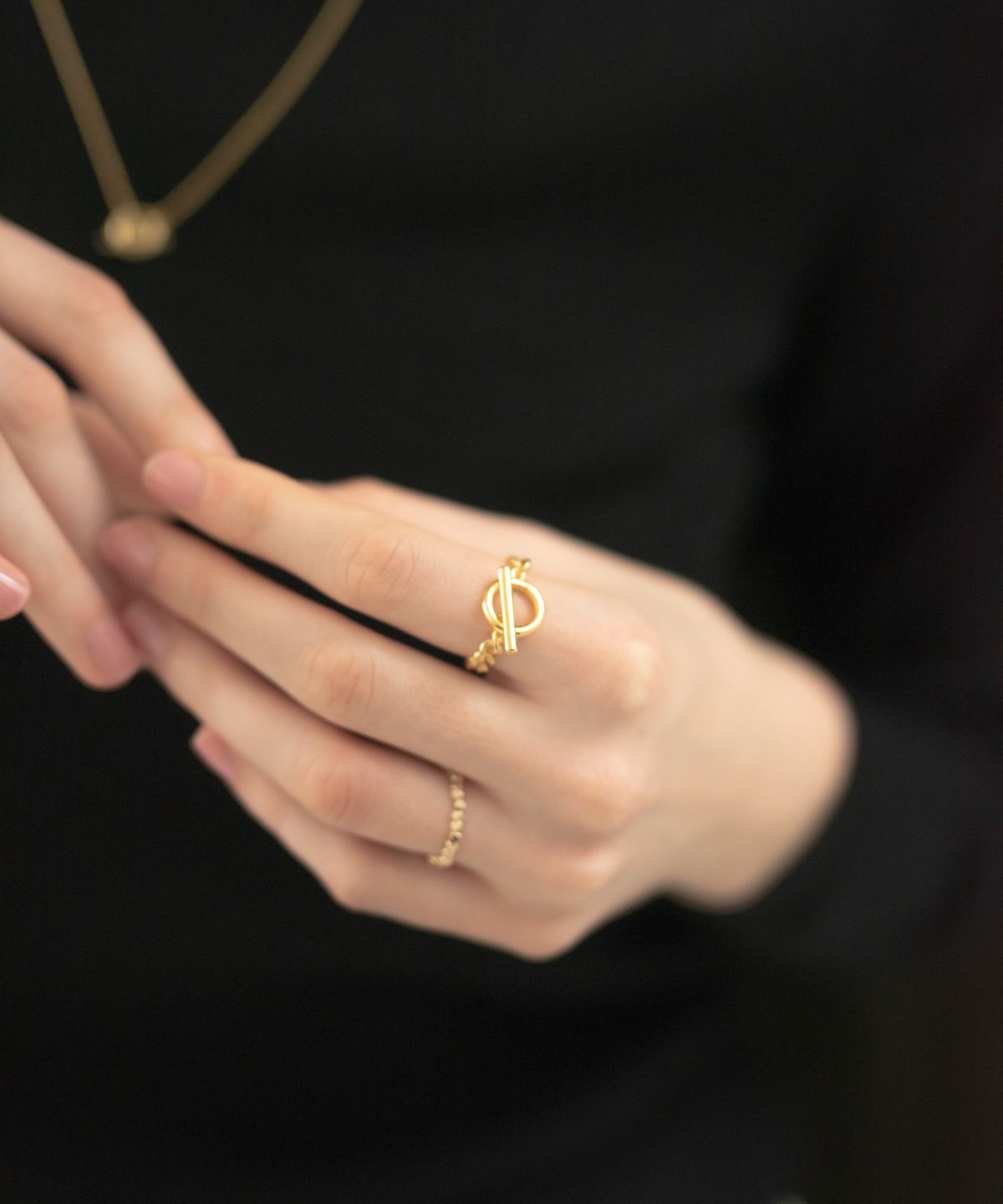 노비스도쿄(NOVICE TOKYO) 멘텔 체인 링 Mantel Chain Ring / Gold