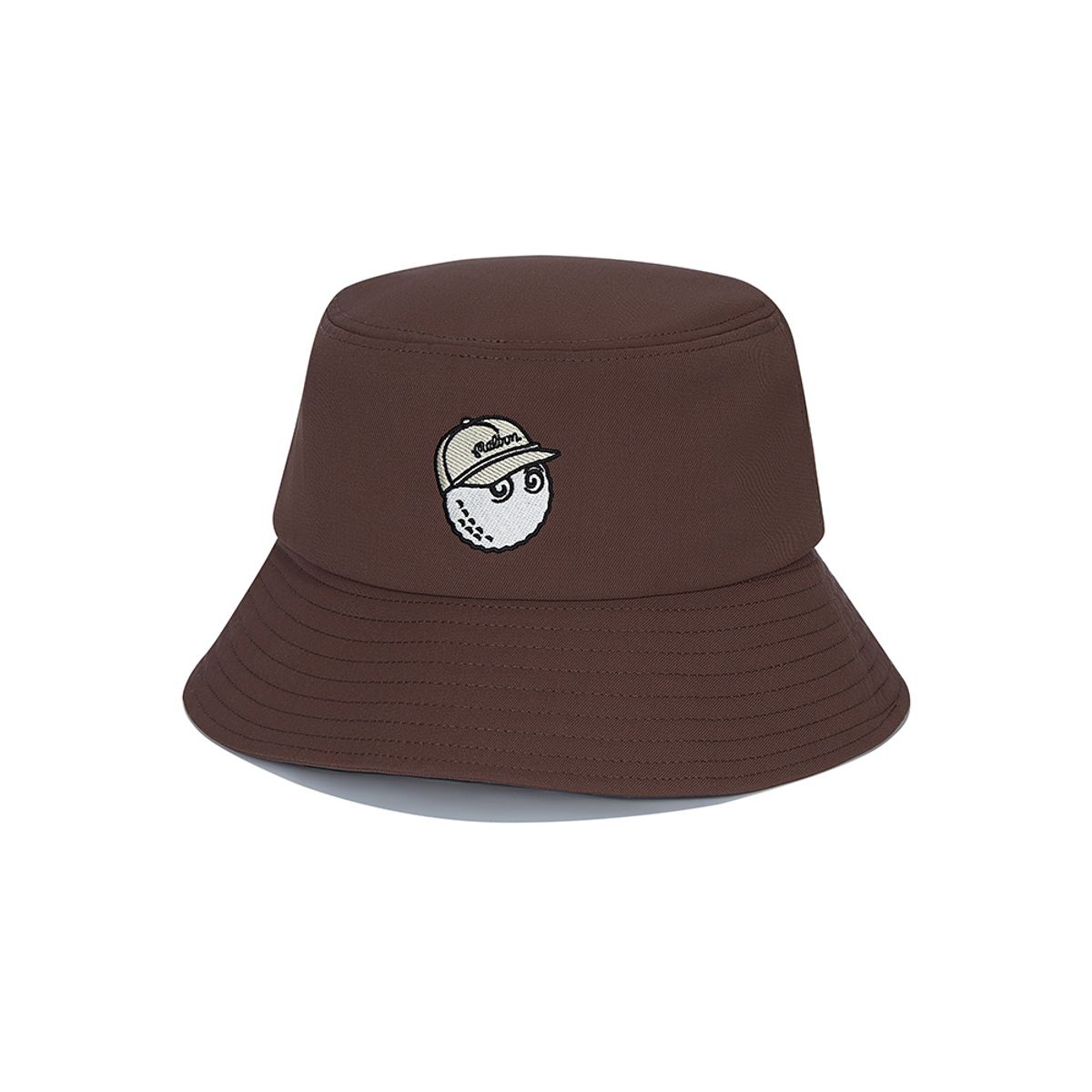 말본 골프(MALBON GOLF) 말본 로고 티 홀더 버킷햇 BROWN