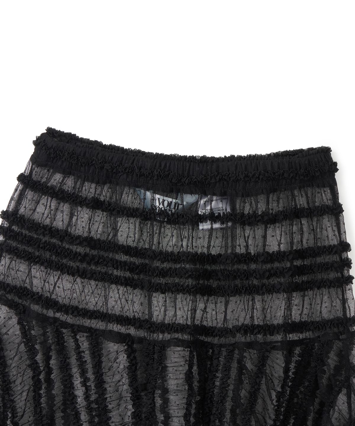 유얼쎄시(YOUR SASSY) Pom Pom Lace Skirt (BLACK)