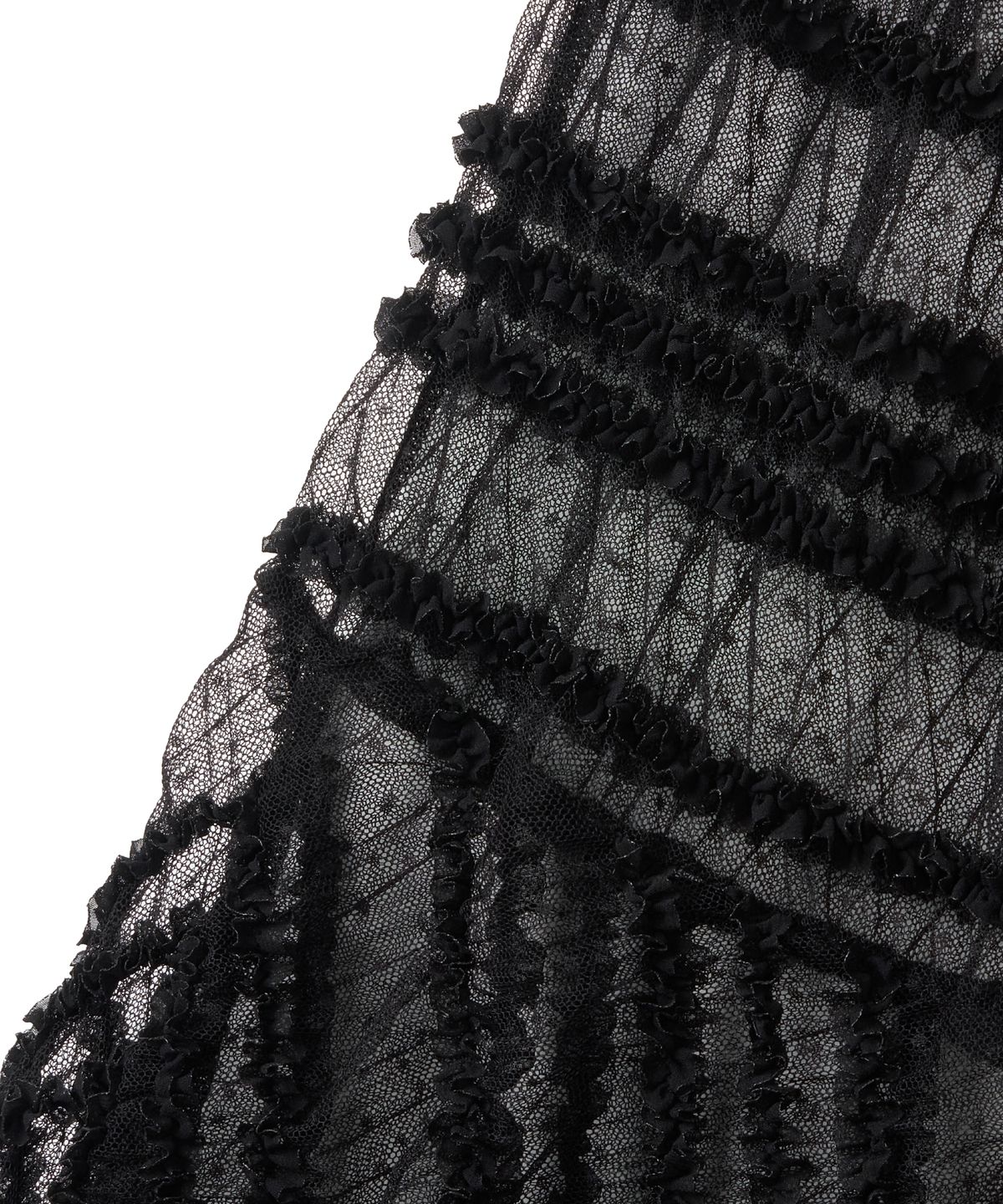 유얼쎄시(YOUR SASSY) Pom Pom Lace Skirt (BLACK)