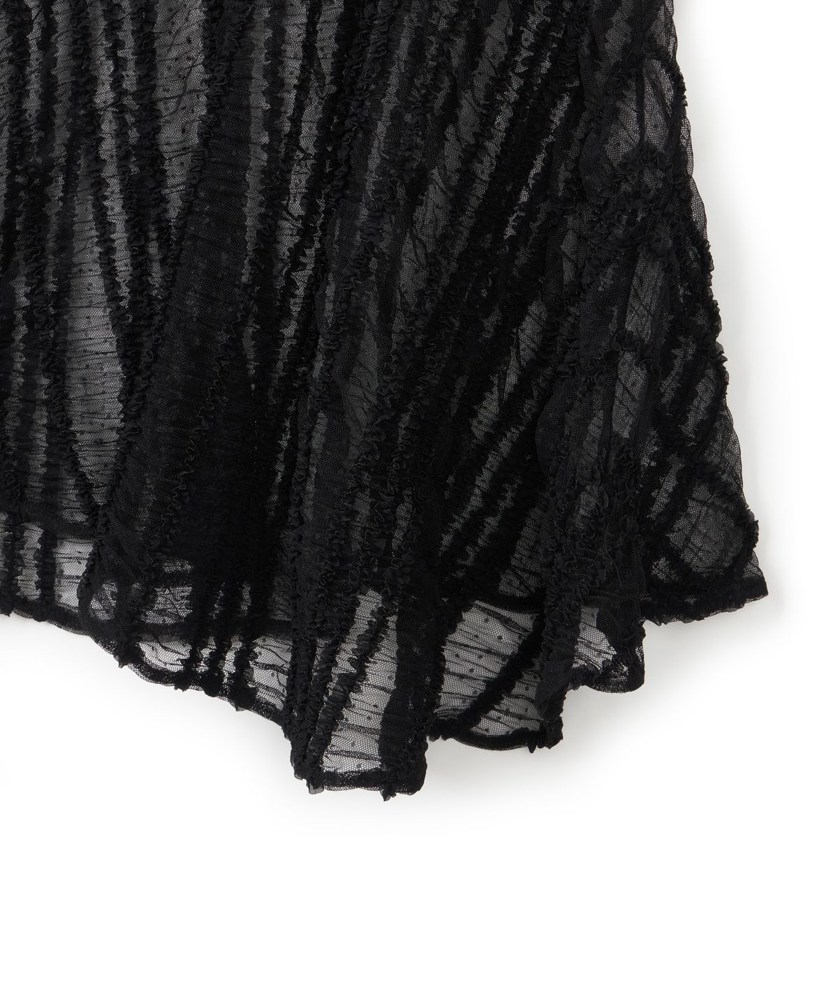유얼쎄시(YOUR SASSY) Pom Pom Lace Skirt (BLACK)
