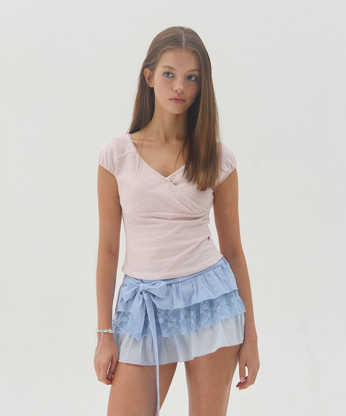 서울리(SEOULI) BABY DOT TOP [SOFTY PINK]