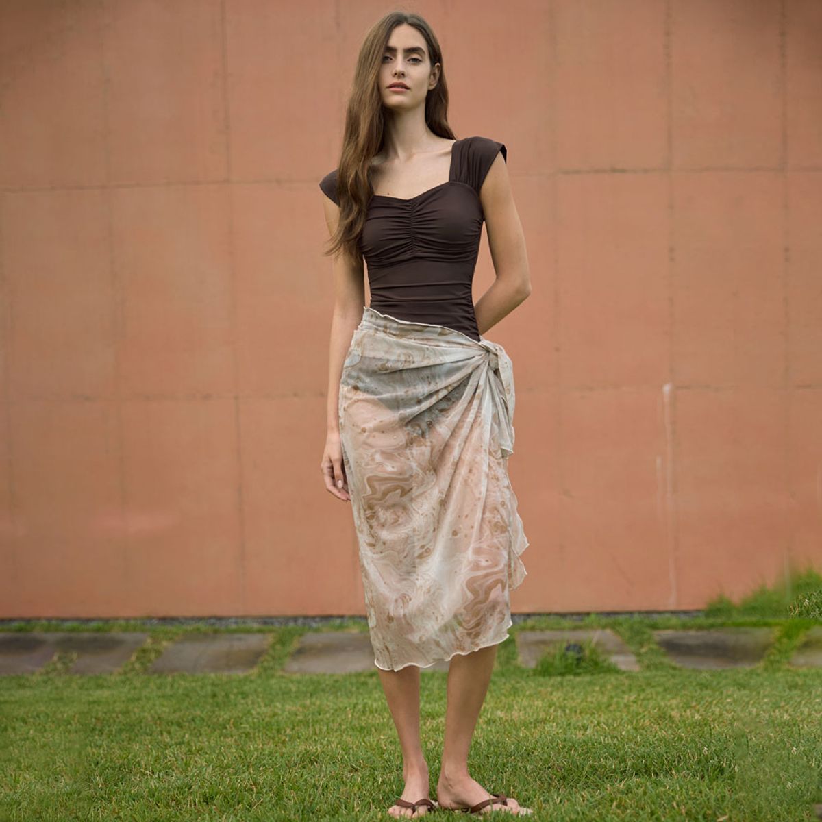 디에브(D.EV) Sorendi sarong_Dune (브라운)