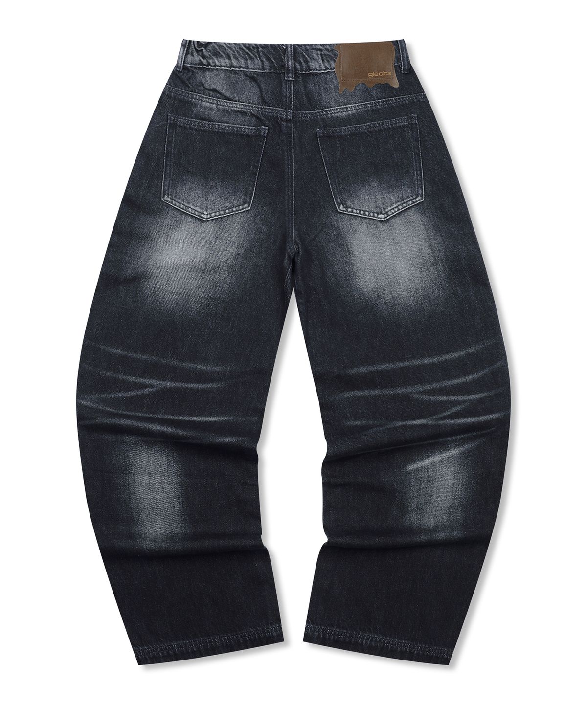 글랙(GLACK) GP110 그림 펑크 워싱 데님 팬츠 (BLACK)