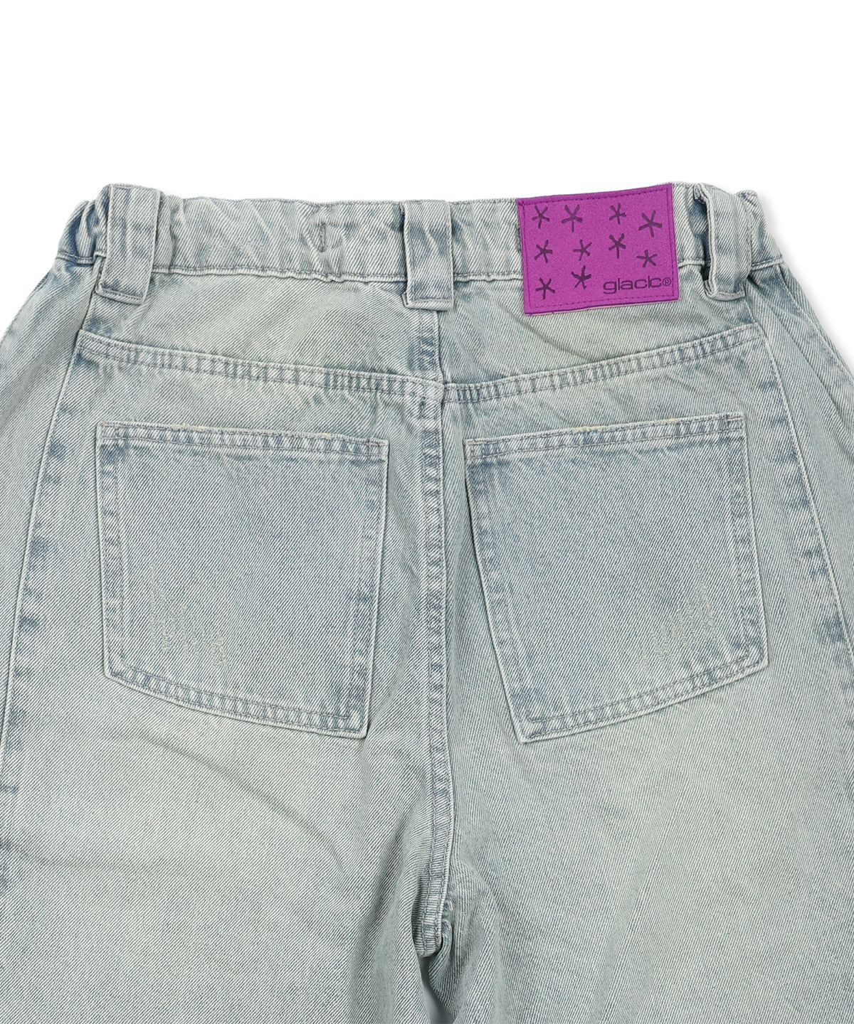 글랙(GLACK) GP169 아웃플리츠 커브드 데님 팬츠 (INDIGO)