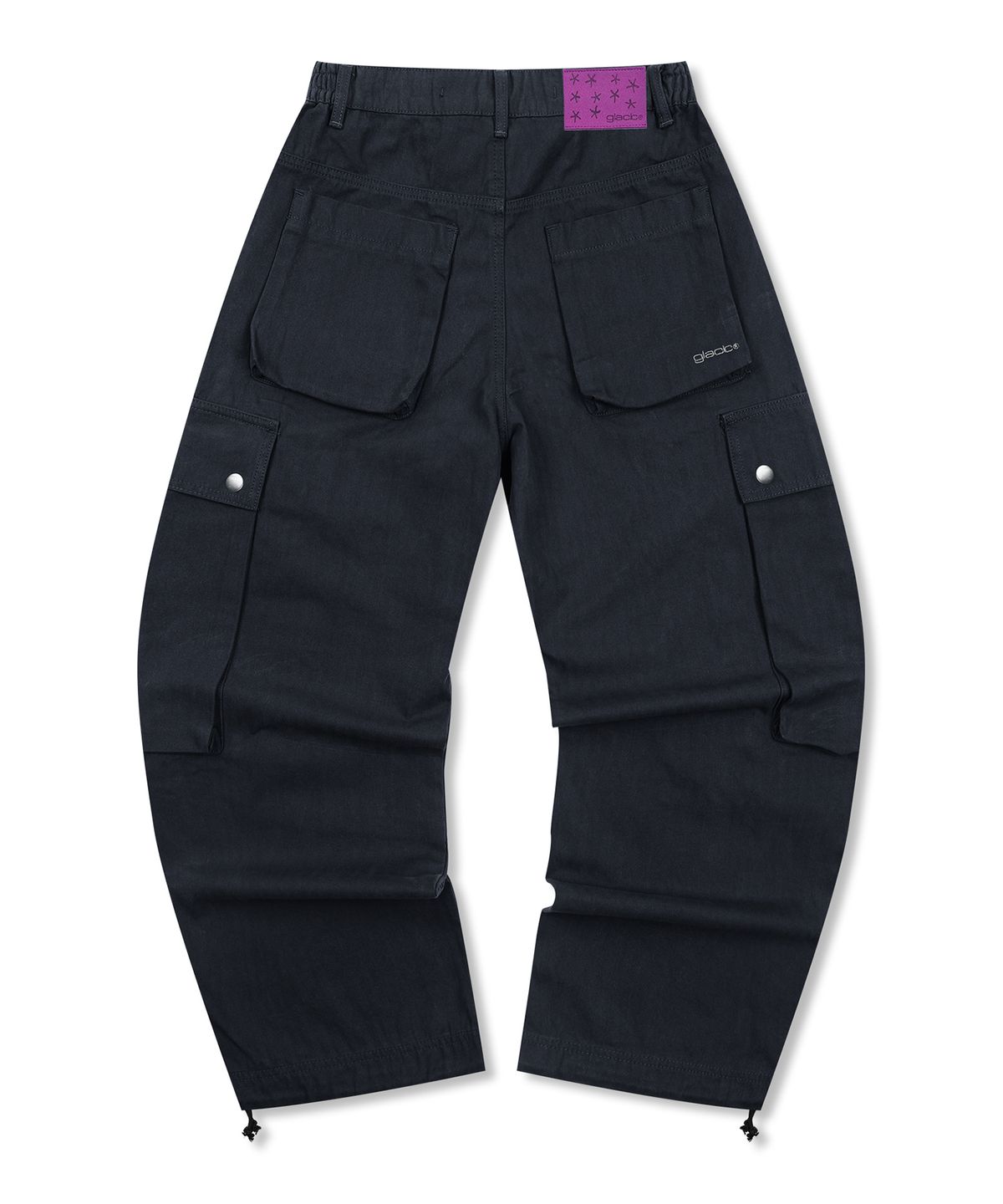 글랙(GLACK) GP172 루즈 카고 헤링본 코튼 팬츠 (BLACK)