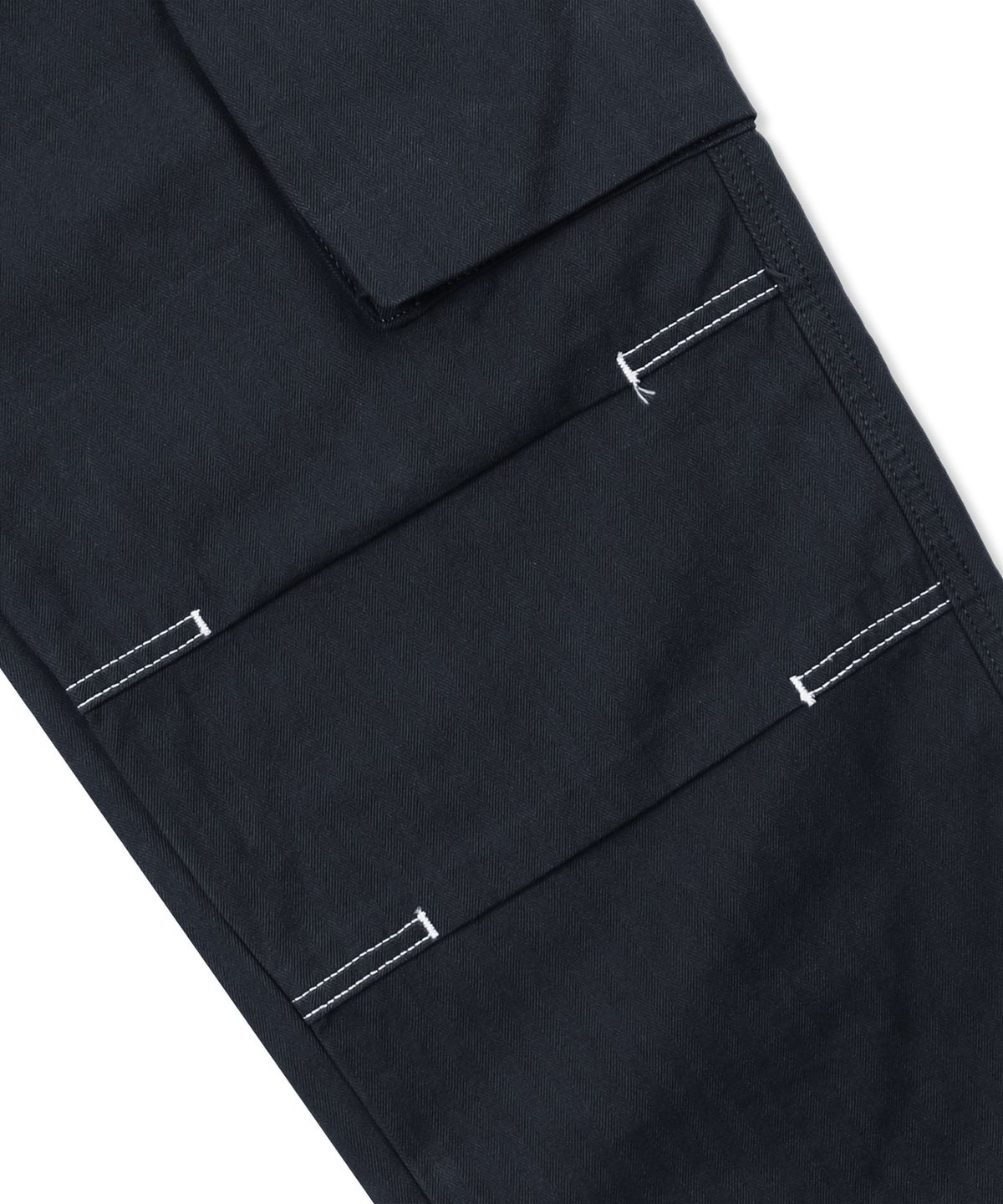 글랙(GLACK) GP172 루즈 카고 헤링본 코튼 팬츠 (BLACK)