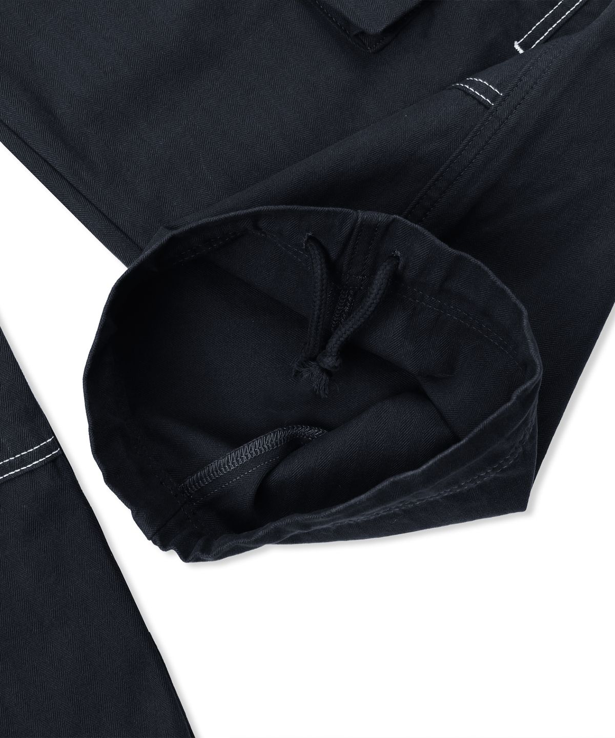 글랙(GLACK) GP172 루즈 카고 헤링본 코튼 팬츠 (BLACK)