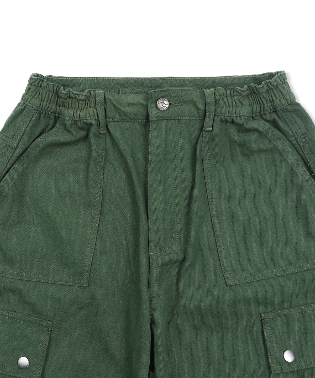 글랙(GLACK) GP172 루즈 카고 헤링본 코튼 팬츠 (OLIVE)