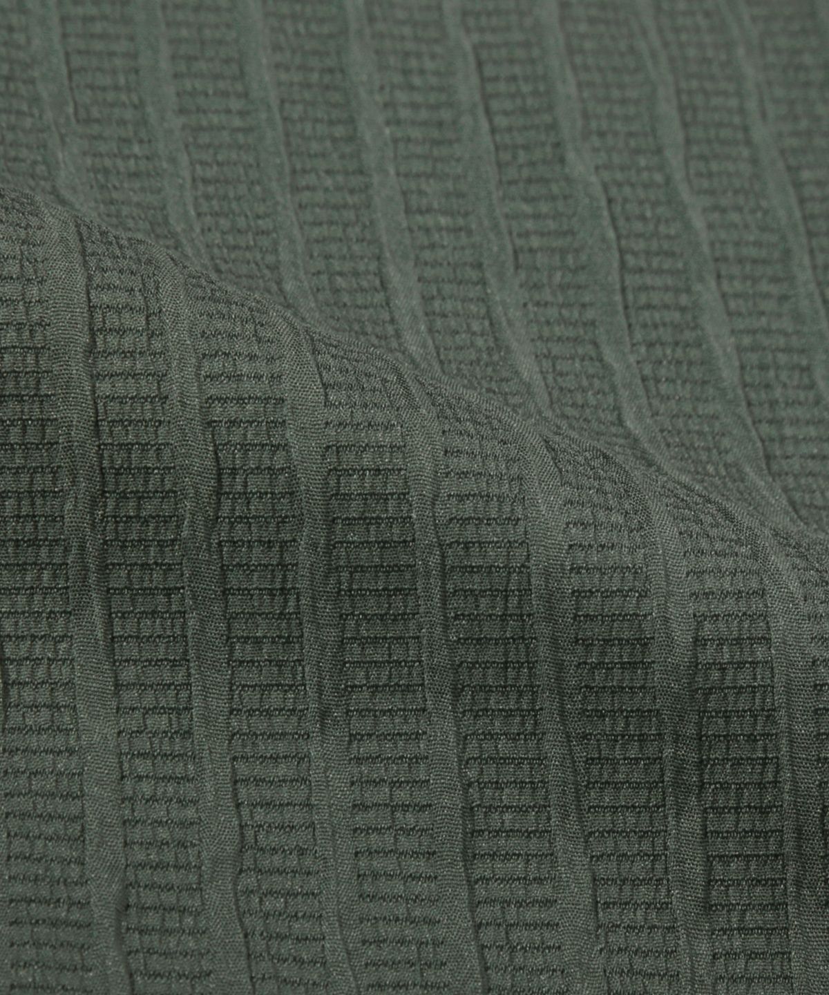 트릴리온(TRILLION) 링클 시어 오버핏 롤 업 긴팔 셔츠_카키