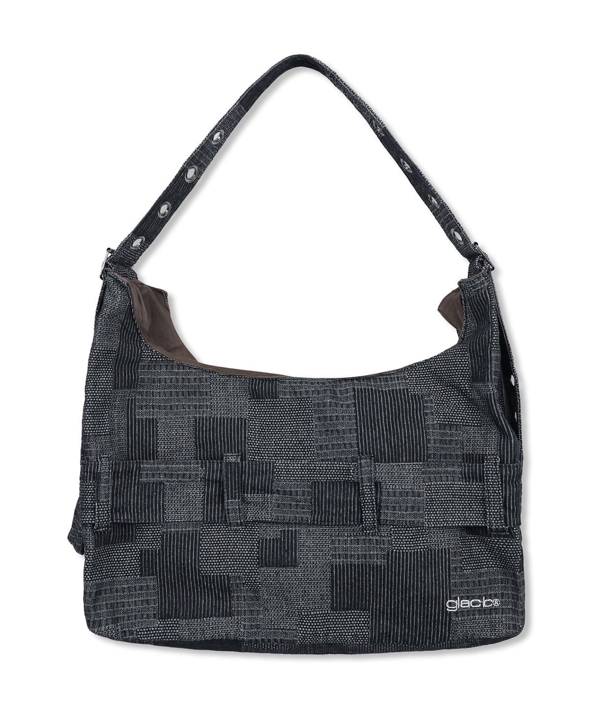 글랙(GLACK) GB009 벨트 디테일 데님 숄더백 (BLACK)