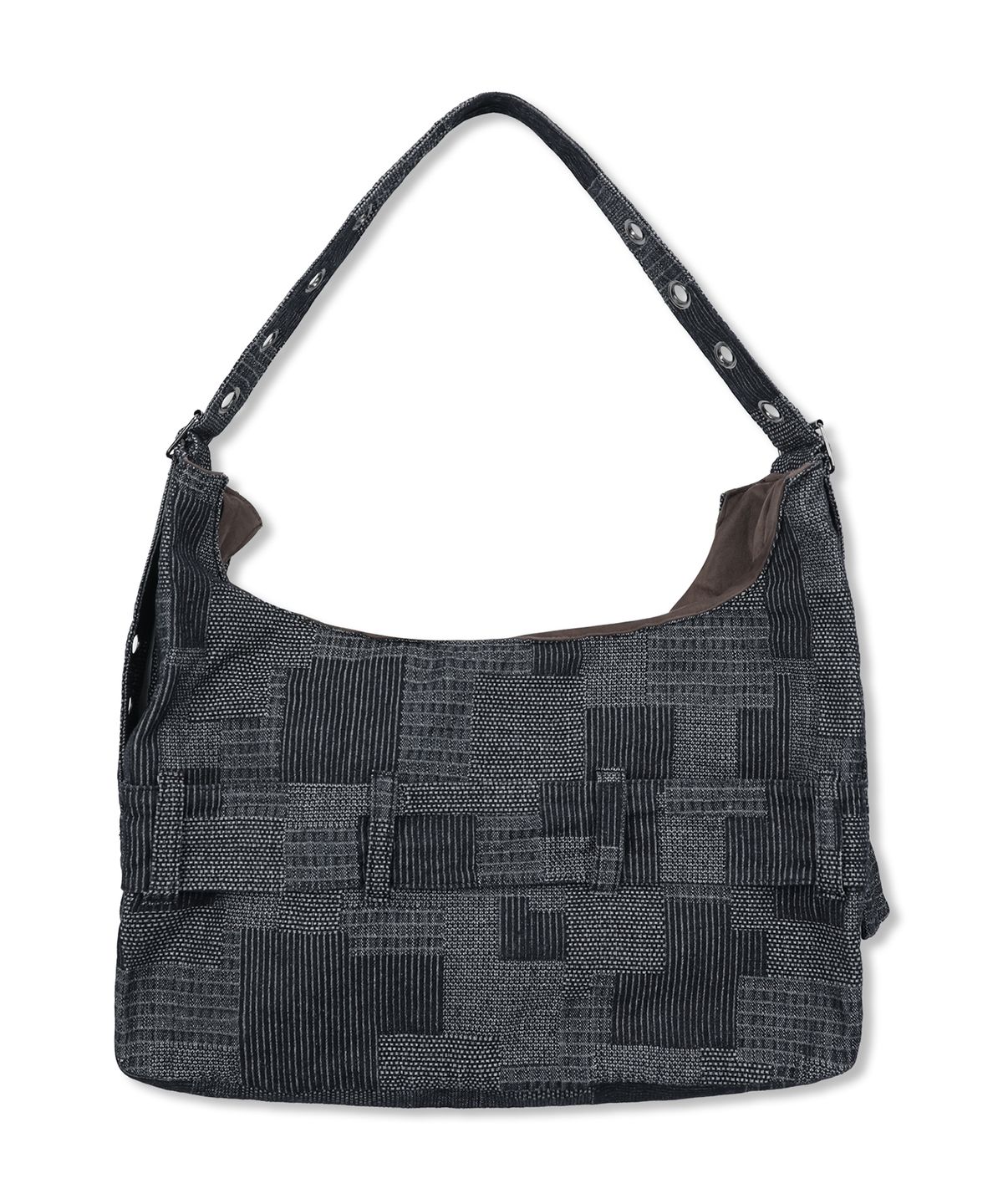 글랙(GLACK) GB009 벨트 디테일 데님 숄더백 (BLACK)