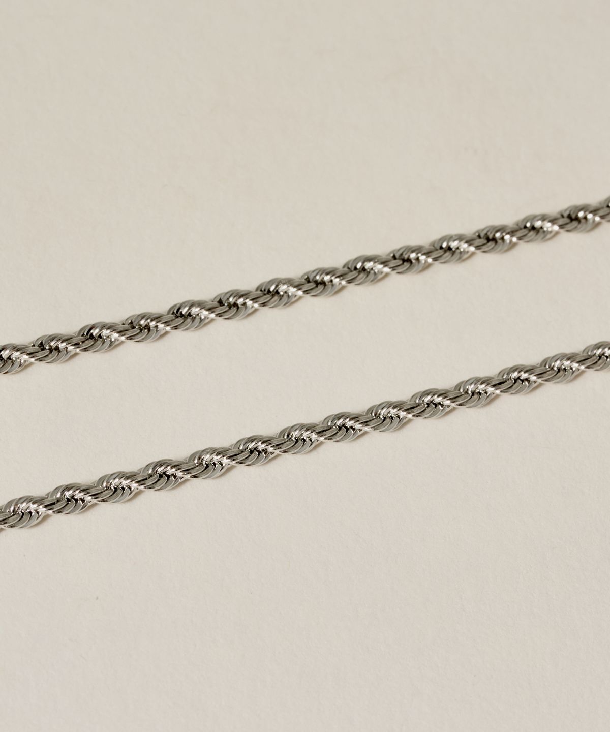 노비스도쿄(NOVICE TOKYO) 로프 체인 롱 초커 목걸이 Rope Chain Long Choker / Silver