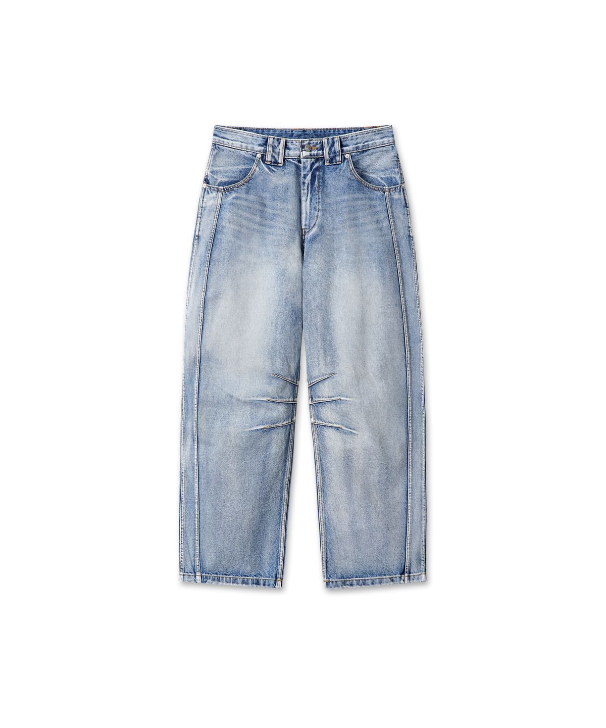 9999아카이브(9999ARCHIVE) Technical Curved Denim Jeans