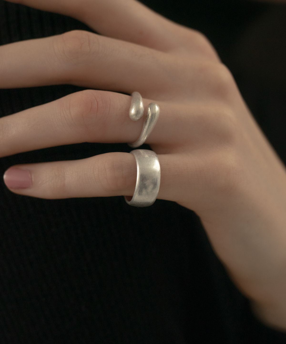 노비스도쿄(NOVICE TOKYO) 빈티지 와이드 밴드 링 Vintage Wide Band Ring / Silver