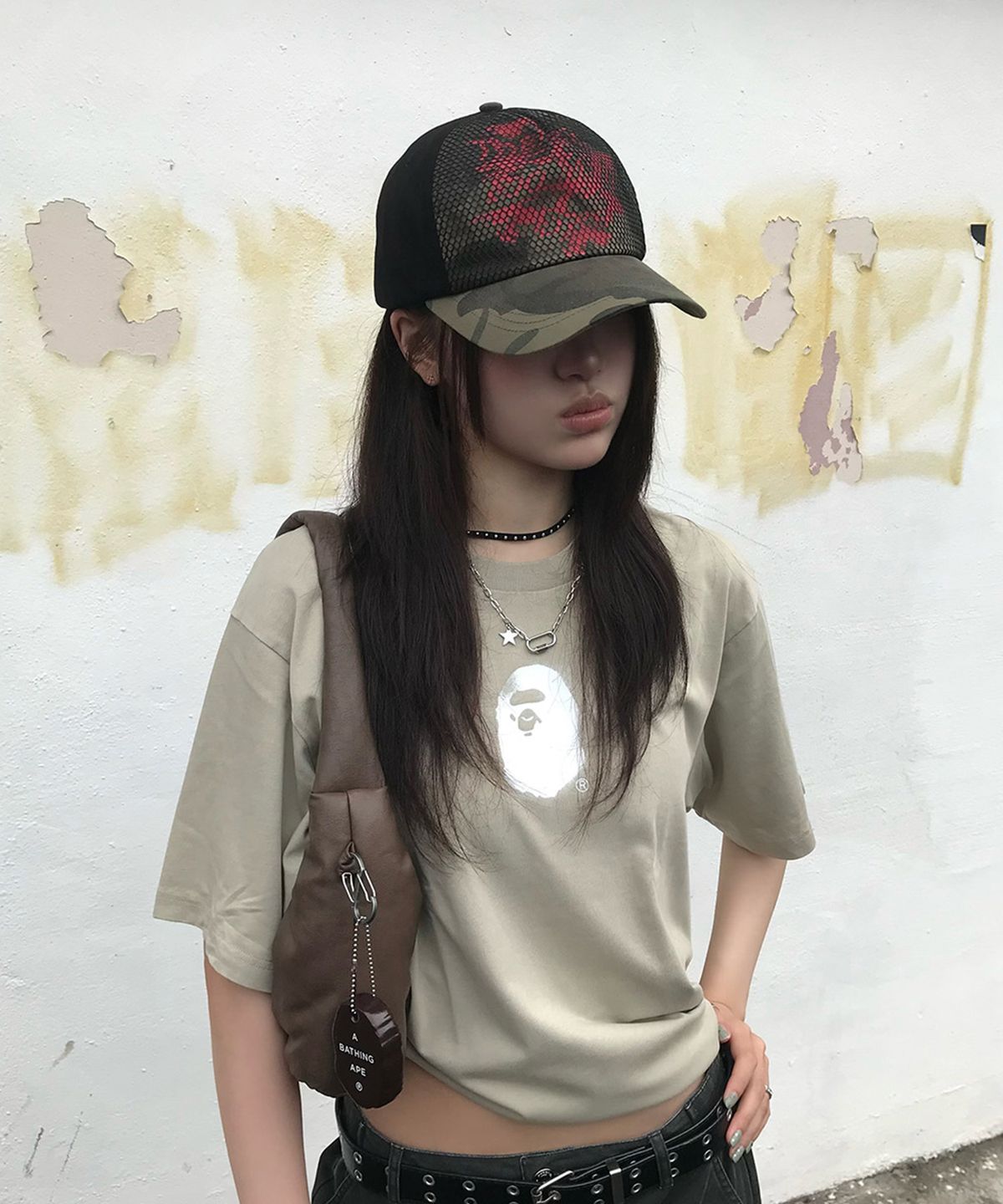 이시옷(ISEOT) Overmesh Glitched Cap_Camo