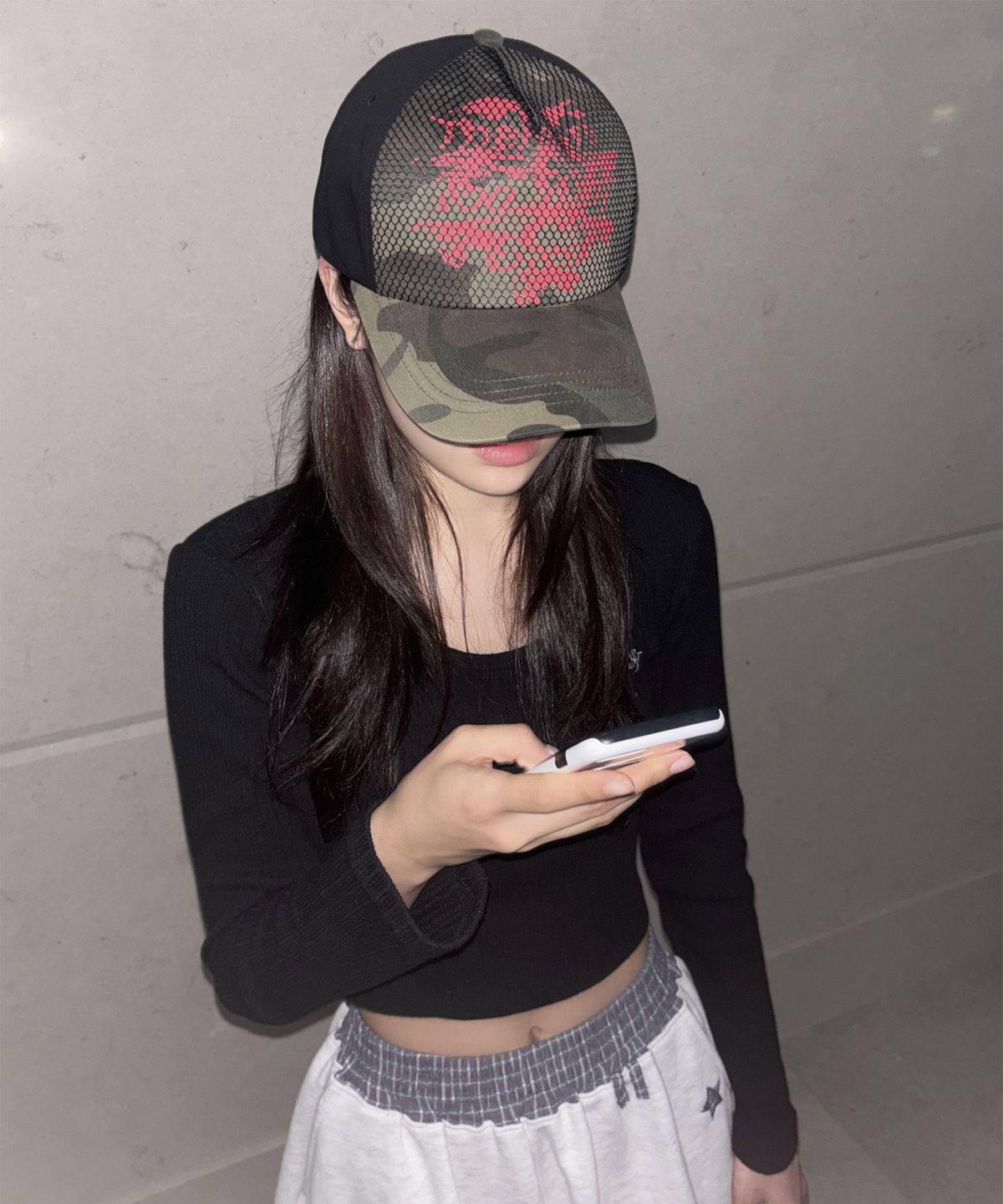 이시옷(ISEOT) Overmesh Glitched Cap_Camo