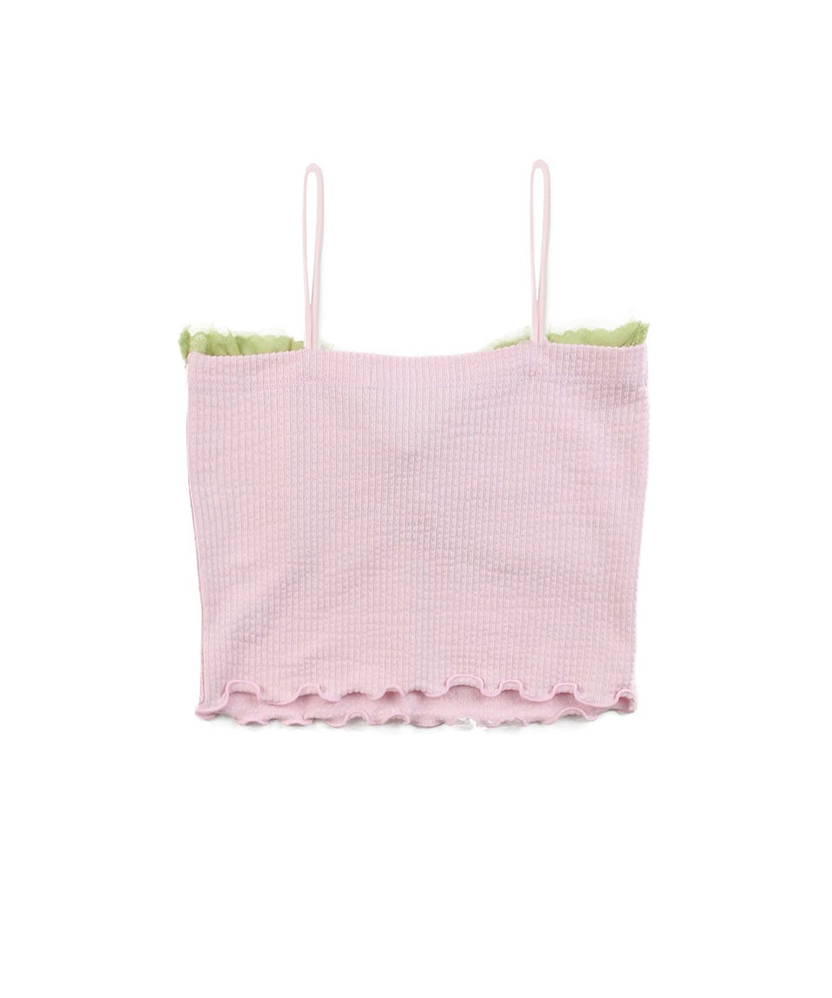 체리퀴리(CHERRYQUIRI) lace top warmer set - pink