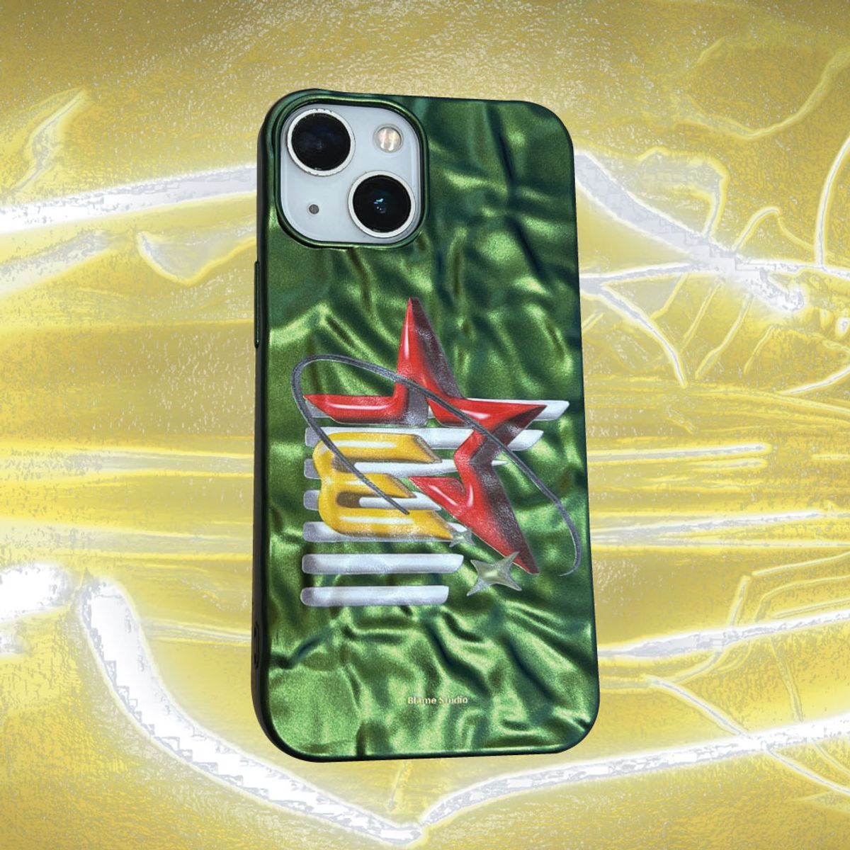 블레임 스튜디오(BLAMESTUDIO) BS Star logo green wavy case