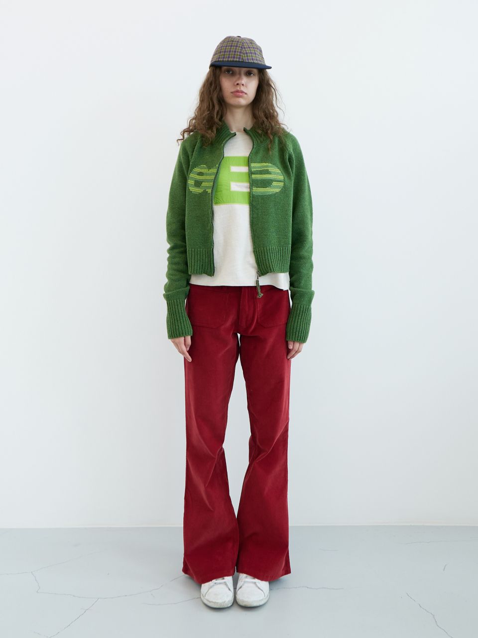 トップス ENZO BLUES Needle Logo High Neck Zip-Up ENZO BLUES □ Needle Logo High Neck Zip-Up (ENZO BLUES/ニット