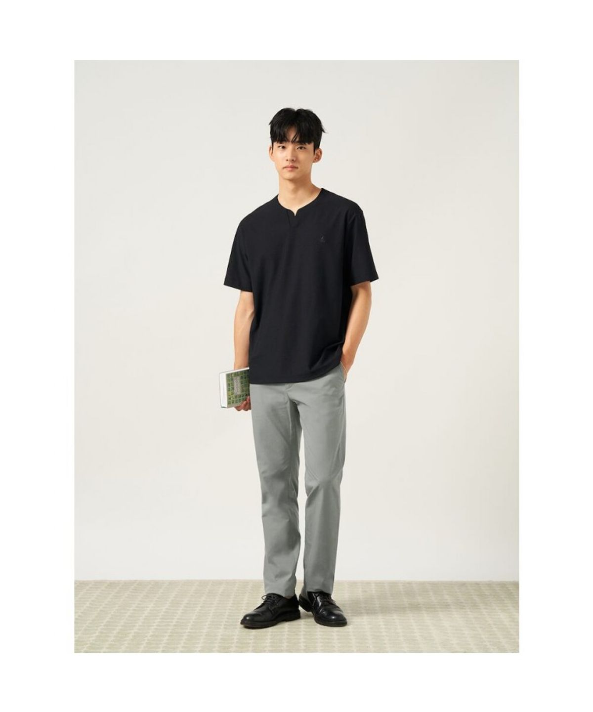 빈폴 멘(BEANPOLE MEN) 폴리 치노 스탠다드핏 팬츠  카키