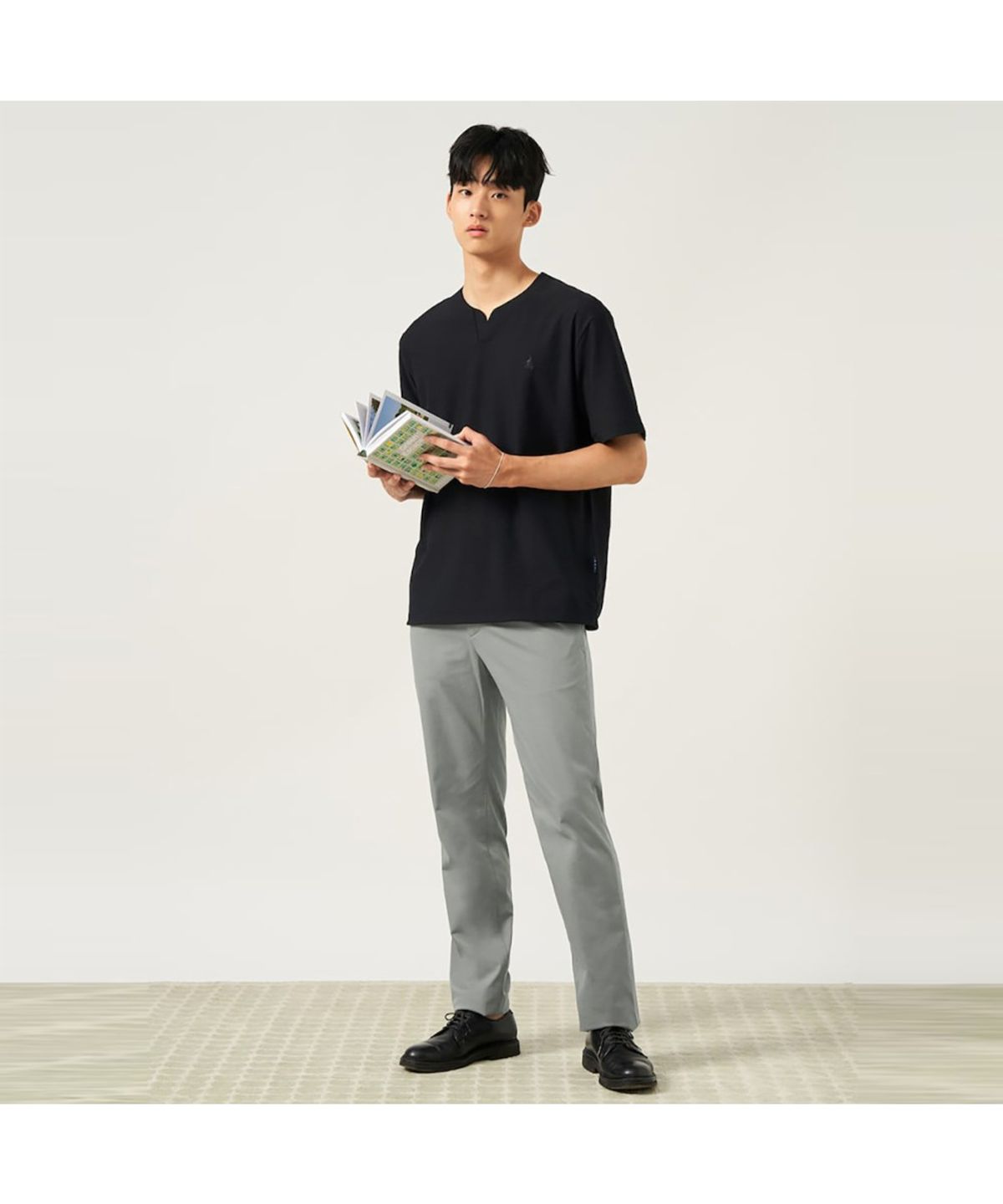 빈폴 멘(BEANPOLE MEN) 폴리 치노 스탠다드핏 팬츠  카키