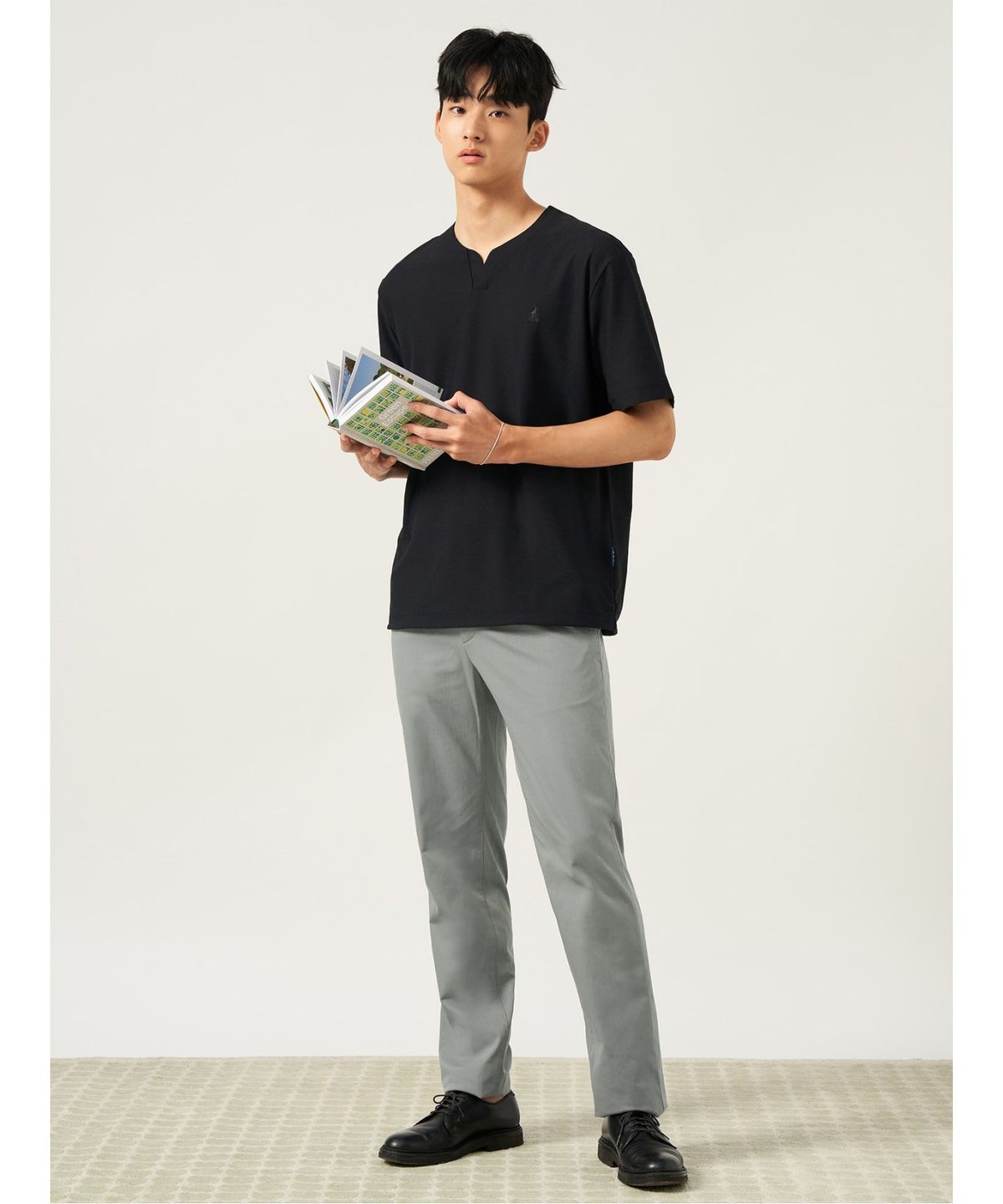 빈폴 멘(BEANPOLE MEN) 폴리 치노 스탠다드핏 팬츠  카키