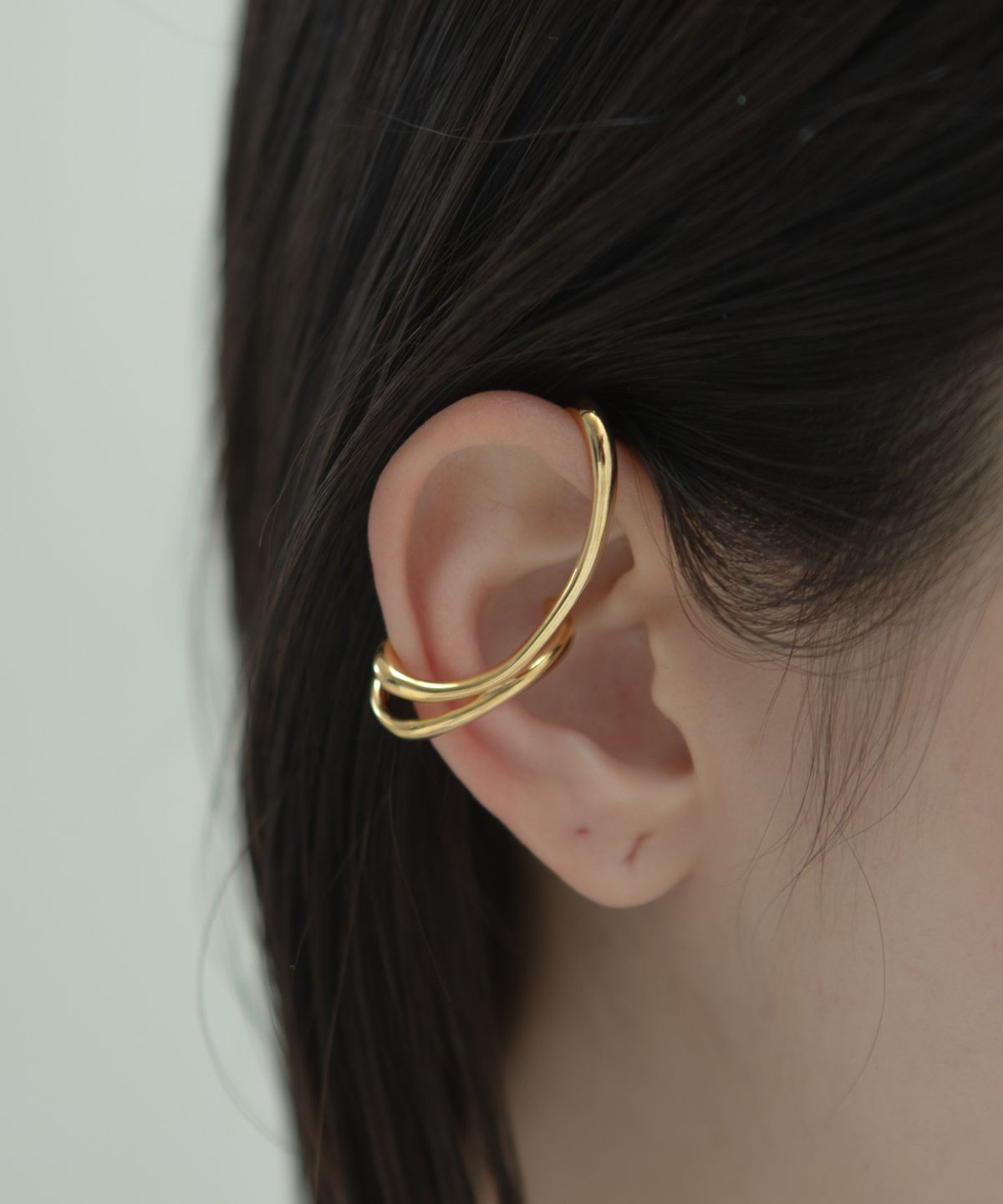 노비스도쿄(NOVICE TOKYO) 더블 뉘앙스 라인 이어커프 Double Nuance Line Ear Cuff / Gold