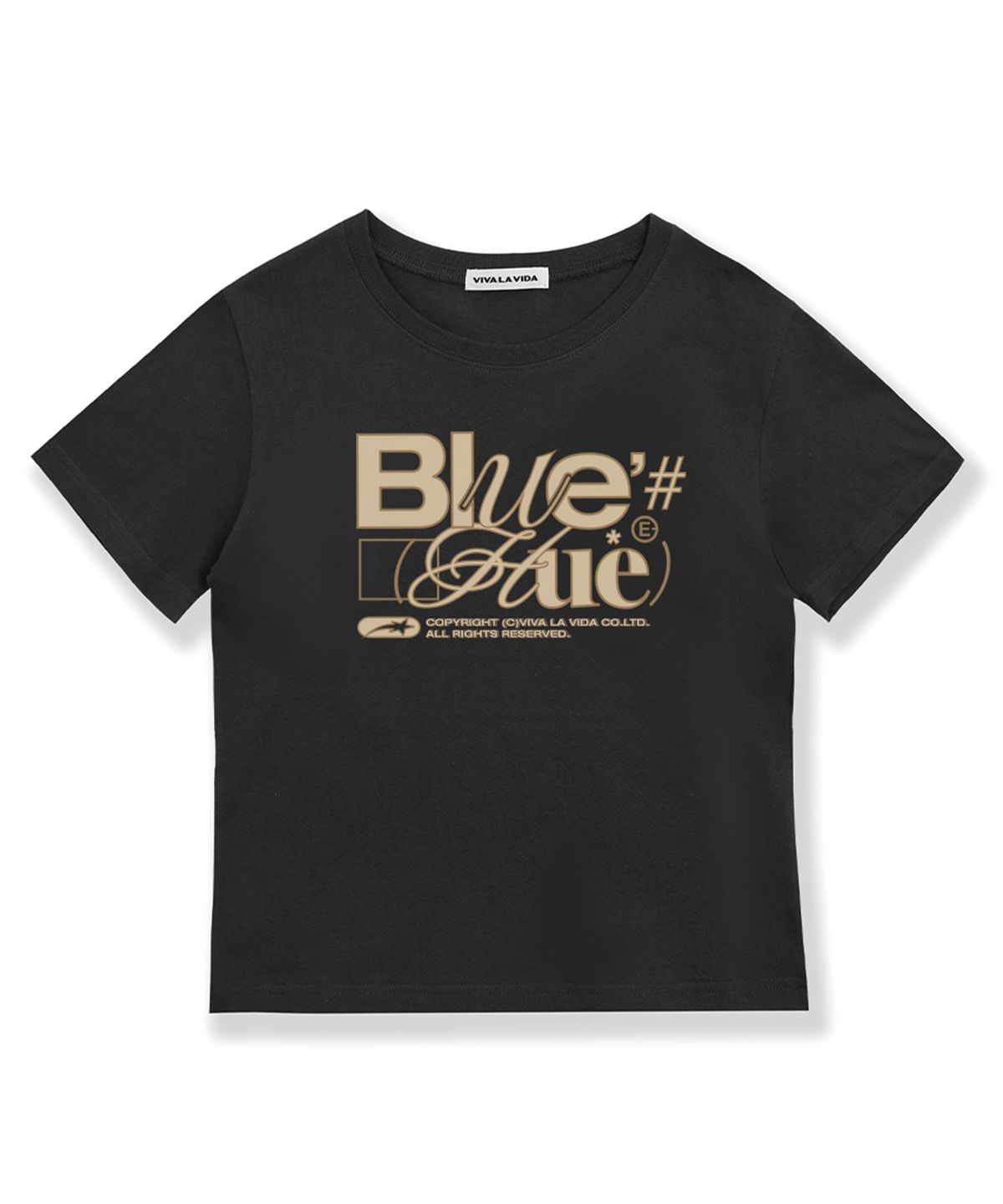 비바라비다(VIVA LA VIDA) Bluehue 크롭 반팔 티셔츠