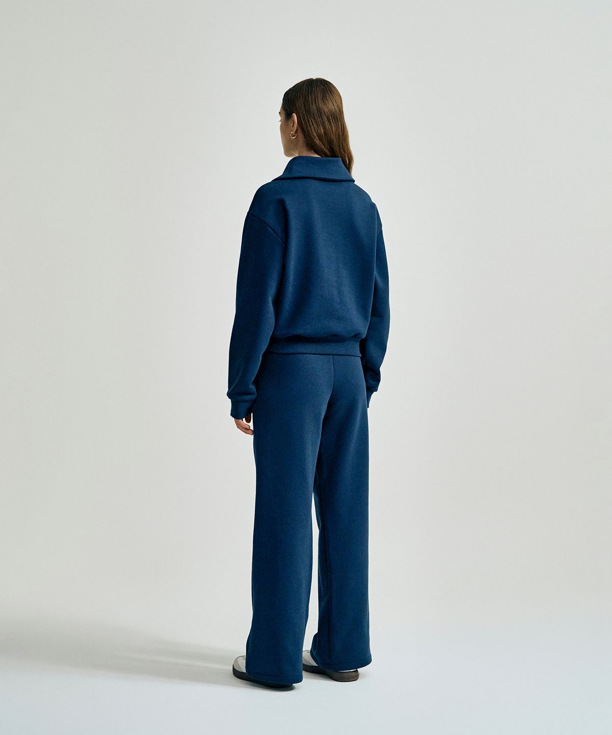 세르지오 타키니(SERGIO TACCHINI) W 쿠쉬라이트 프렌치 와이드 핀턱 팬츠 (Navy)