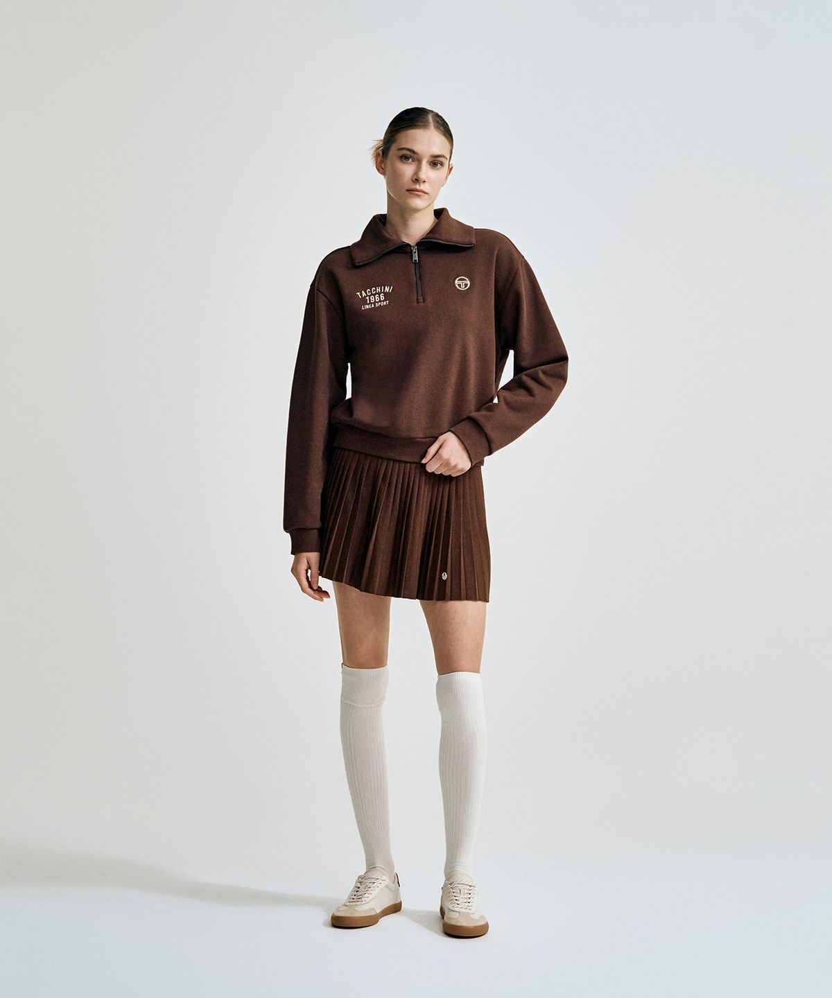 세르지오 타키니(SERGIO TACCHINI) W 쿠쉬라이트 프렌치 타키니 하프집 (D.Brown)