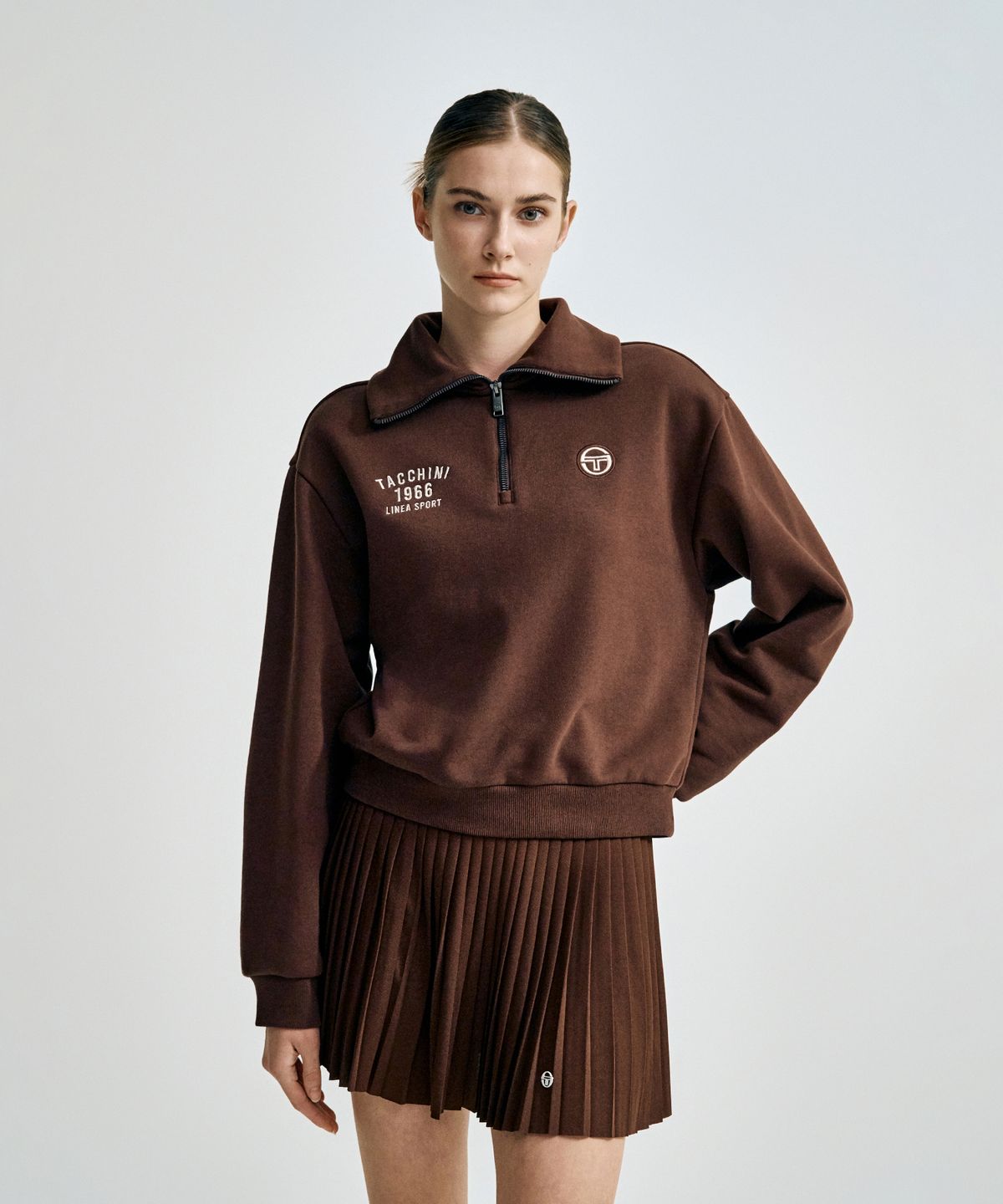 세르지오 타키니(SERGIO TACCHINI) W 쿠쉬라이트 프렌치 타키니 하프집 (D.Brown)