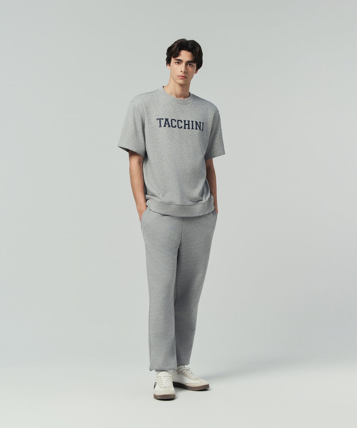 세르지오 타키니(SERGIO TACCHINI) M 쿠쉬라이트 프렌치 조거팬츠 (Melange Grey)