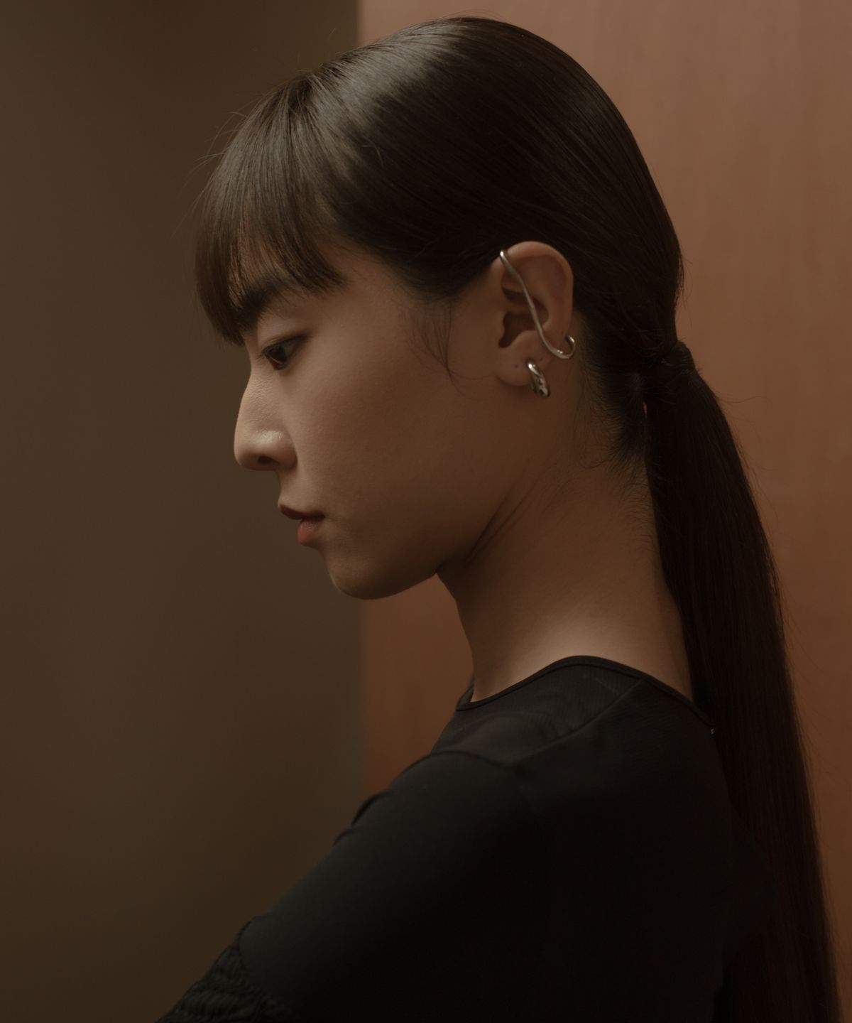 노비스도쿄(NOVICE TOKYO) 라지 헬릭스 이어커프 Large Helix Ear Cuff / Silver