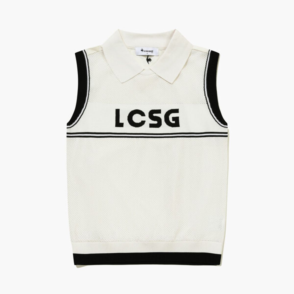 르꼬끄 골프(LECOQ GOLF) 여성 트리코트 스웨터 슬리브리스 스웨터 (GQ322LKV71)