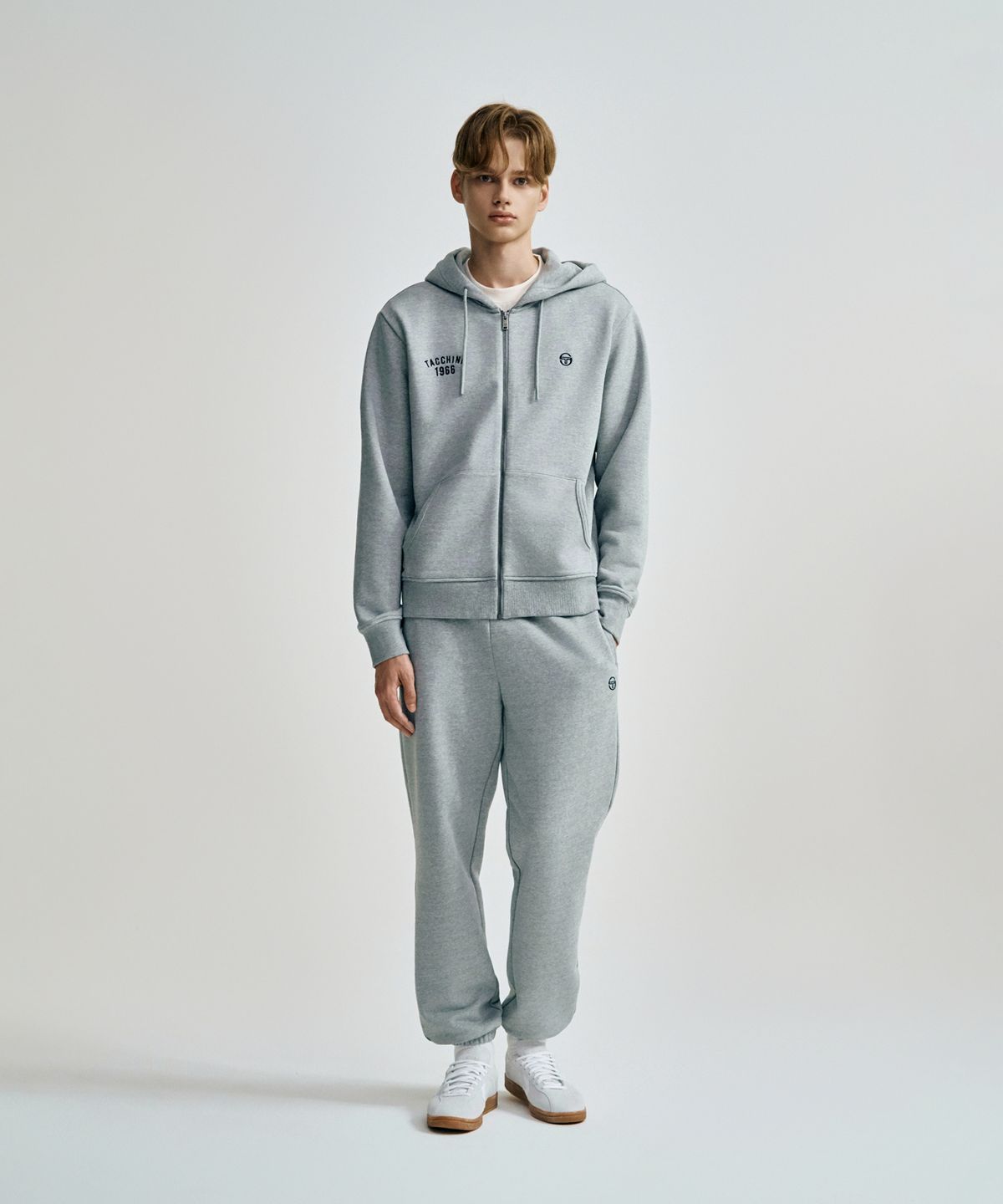 세르지오 타키니(SERGIO TACCHINI) M 쿠쉬라이트 프렌치 후드집업 (Melange Grey)